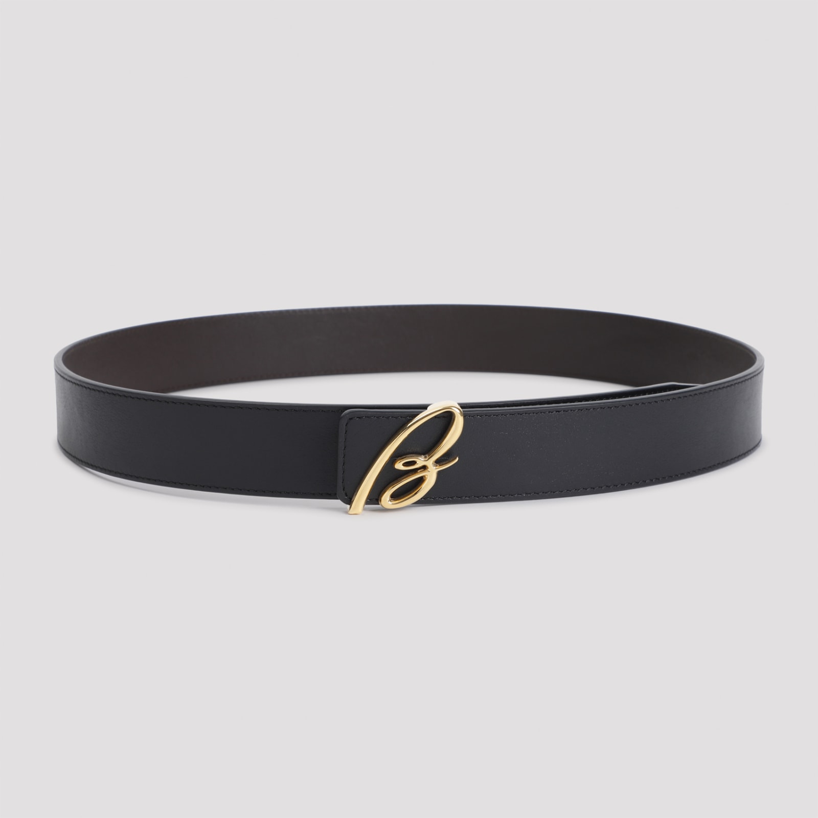 Shop Brioni Belt In Black Coffee