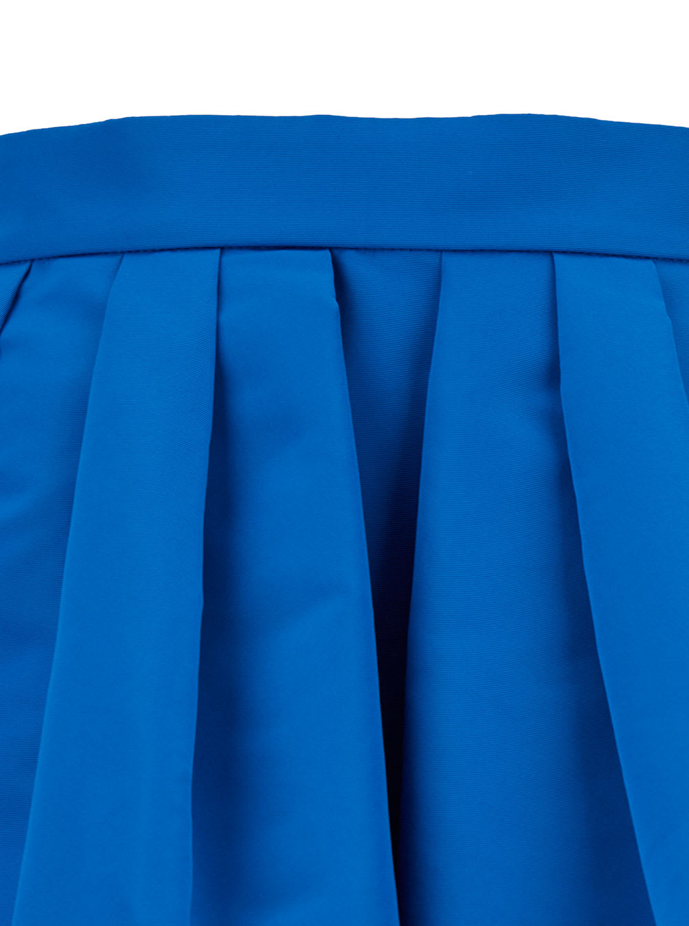 Shop Alexander Mcqueen Blue Midi Skirt With Matching Waistband In Pleated Fabric Woman