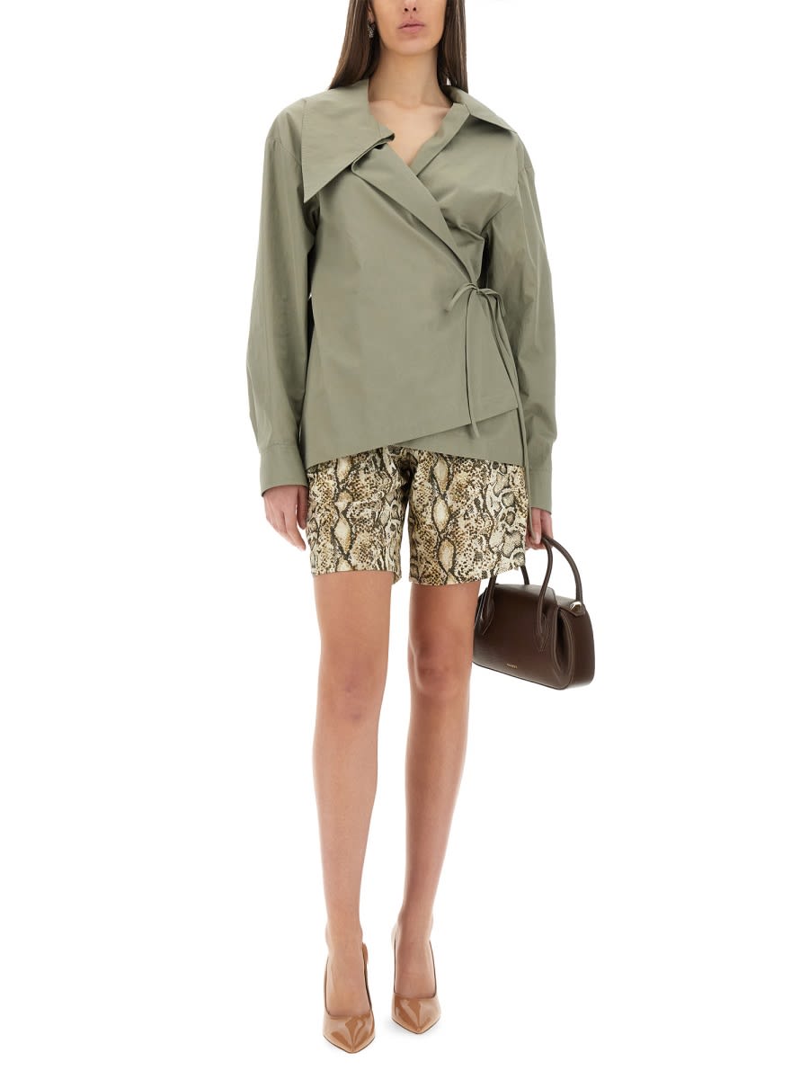 Shop Dries Van Noten Asymmetrical Shirt In Nude