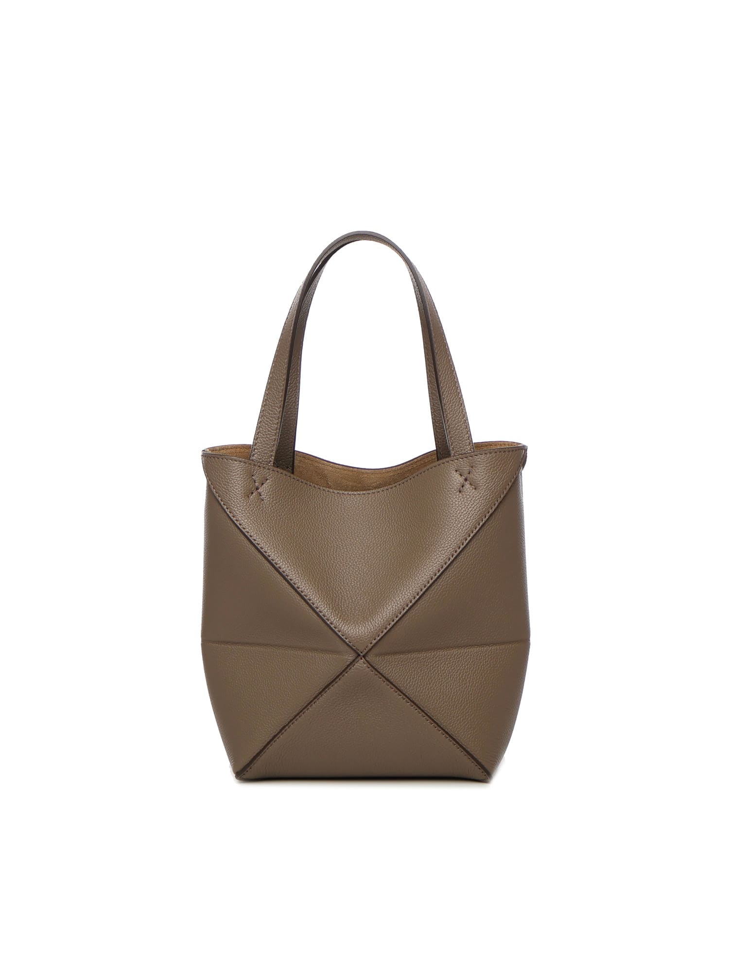 Loewe Puzzle Fold Mini Tote Bag In Sand