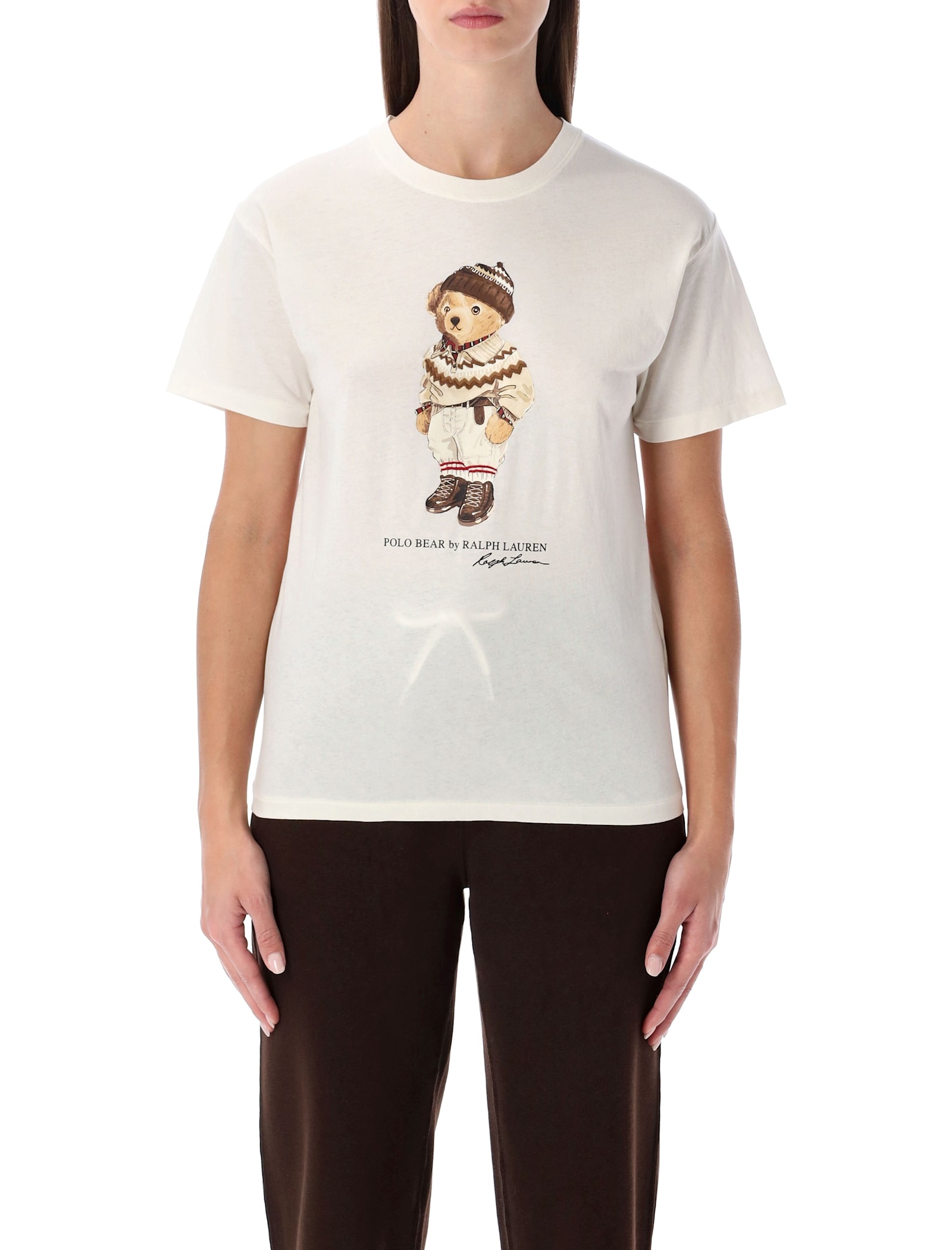 Polo Ralph Lauren Warm White Polo Bear T-shirt In White