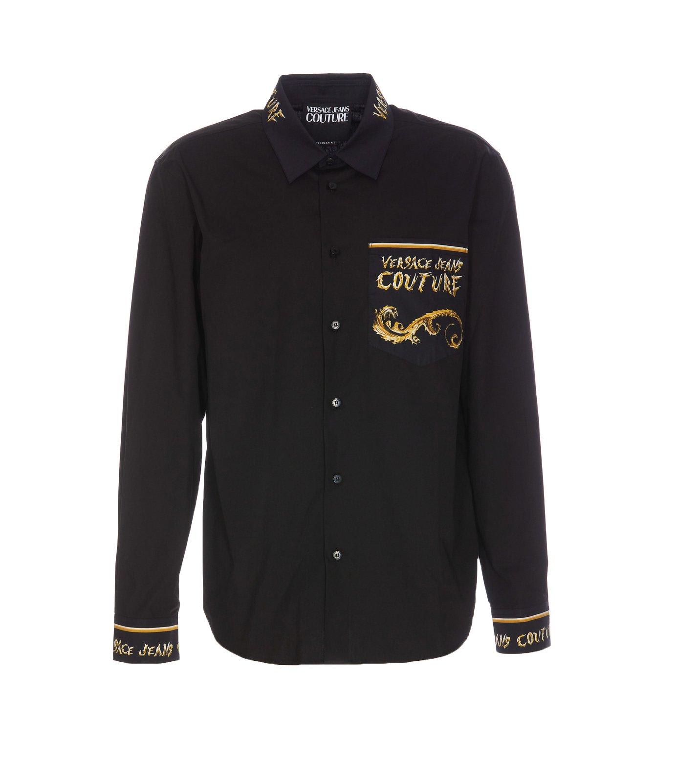 VERSACE JEANS COUTURE CHROME COUTURE-PRINTED POPLIN SHIRT 