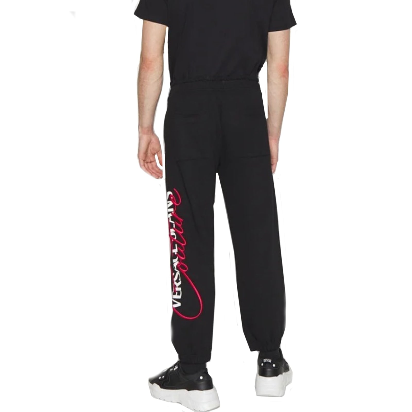 Shop Versace Jeans Couture Jeans Couture Cotton Sweatpants In Black