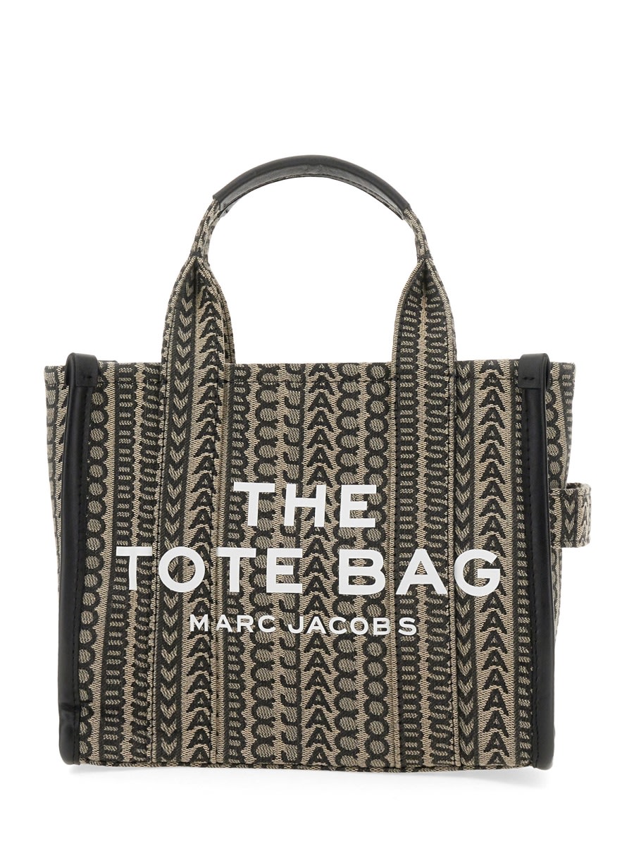 Shop Marc Jacobs The Monogram Mini Tote Bag In Beige