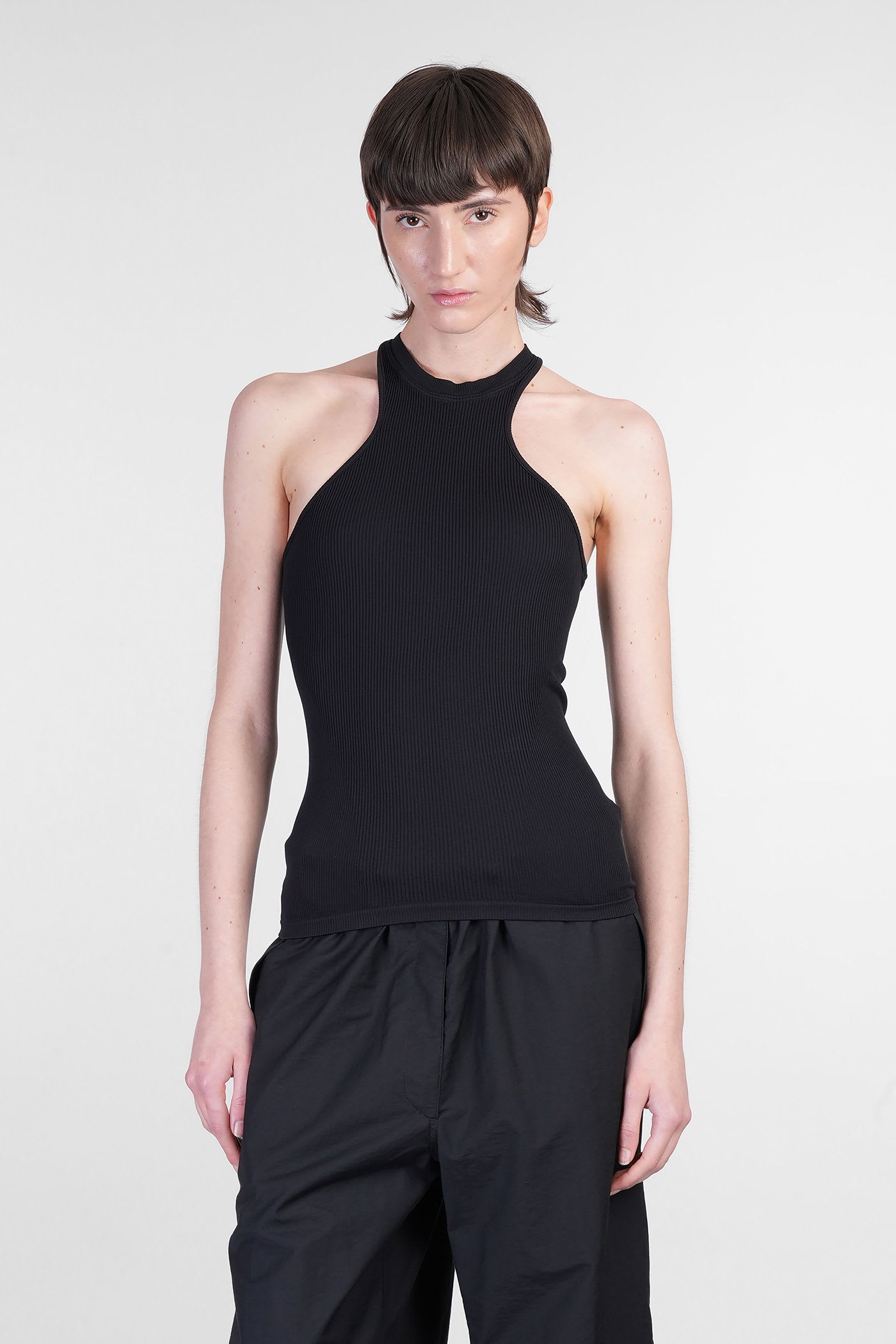 ANDREĀDAMO Tank Top In Black Polyamide