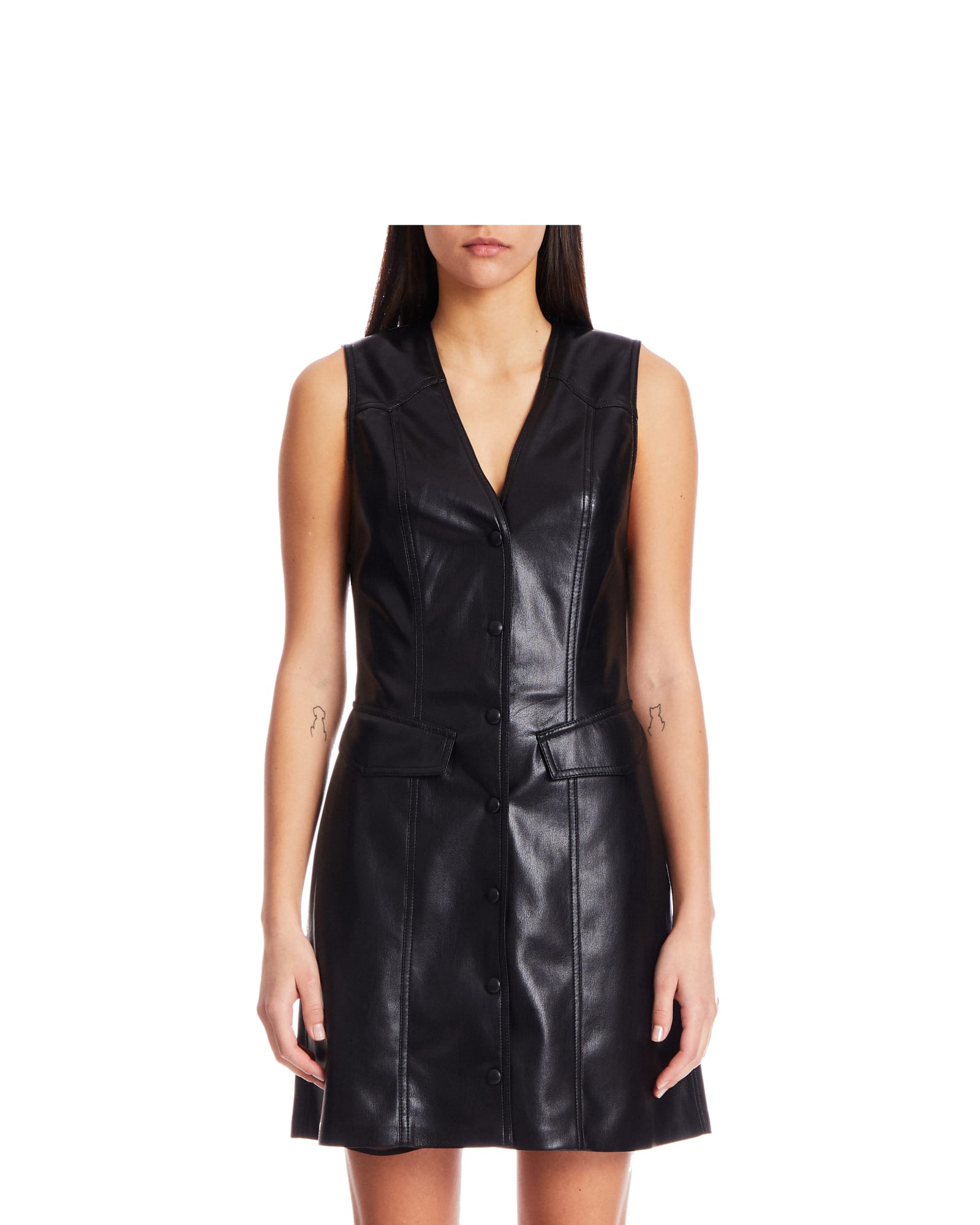 NANUSHKA MENPHI VEGAN LEATHER DRESS,11295435