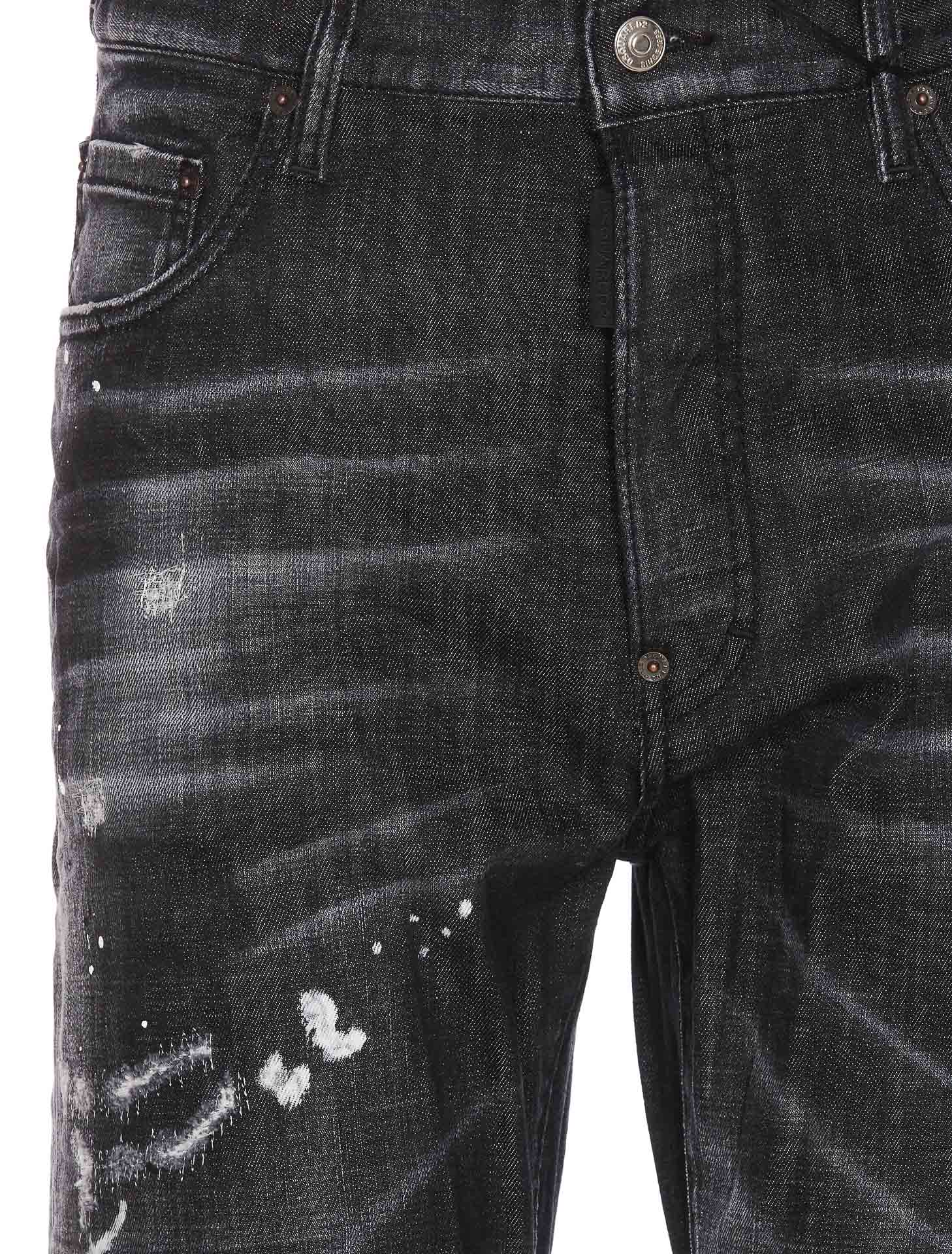 Shop Dsquared2 Wash Skater Jeans In Black
