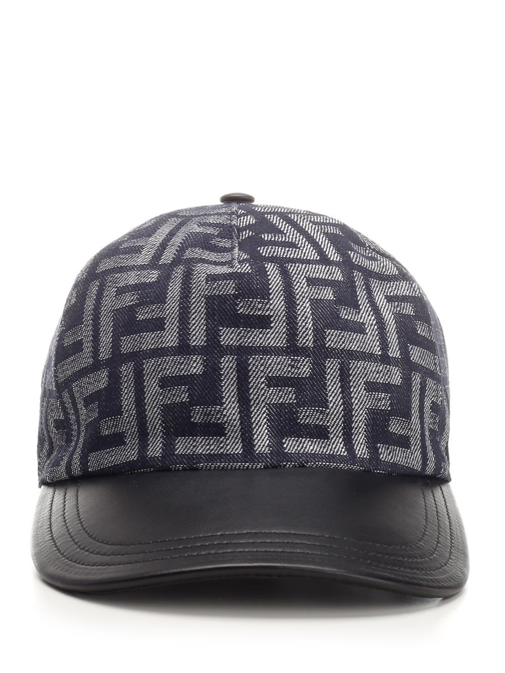 Fendi Fleece Wool Ff 3d Baseball Cap In Denim