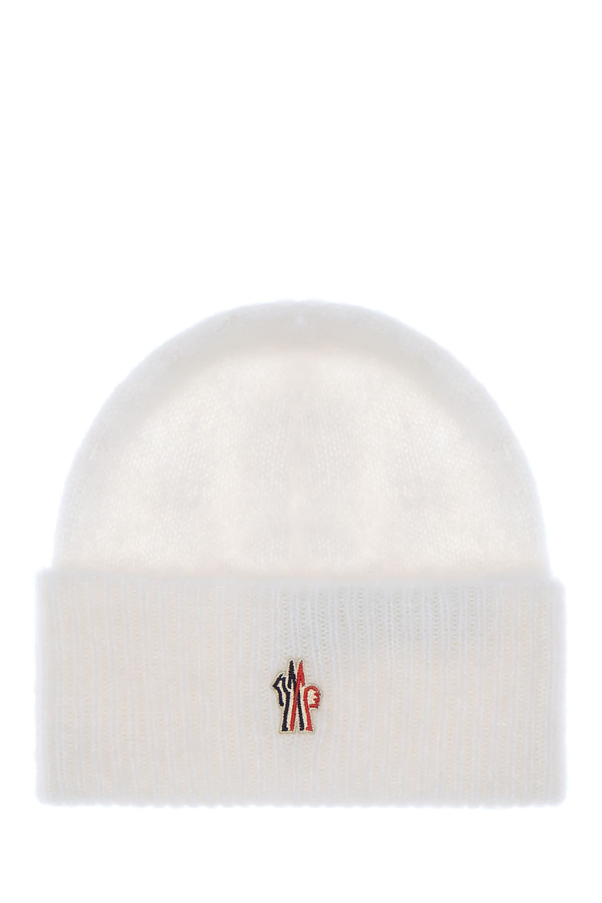 MONCLER IVORY ALPACA BLEND BEANIE HAT 