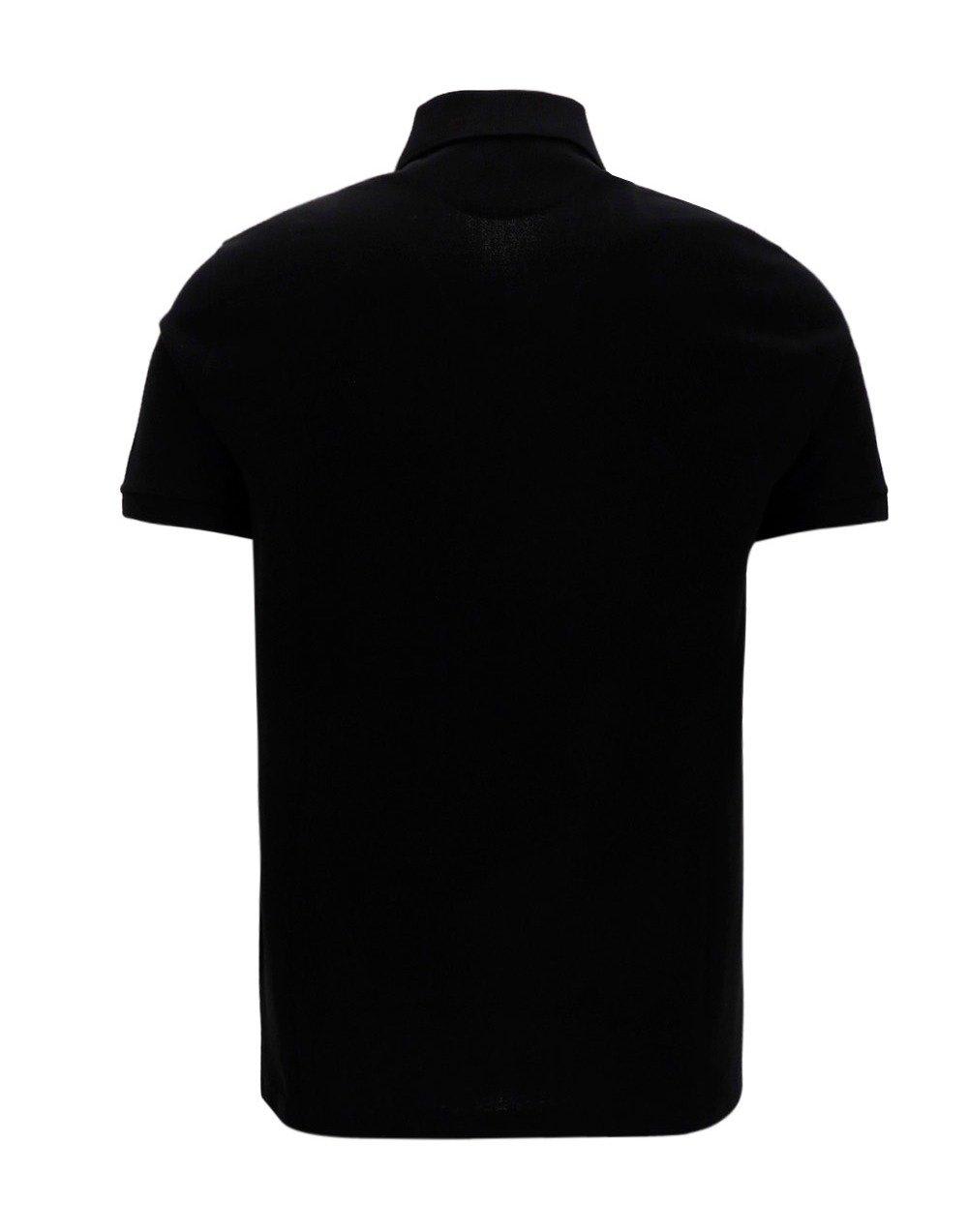 Shop Valentino Vltn Tag Short-sleeved Polo Shirt In Black