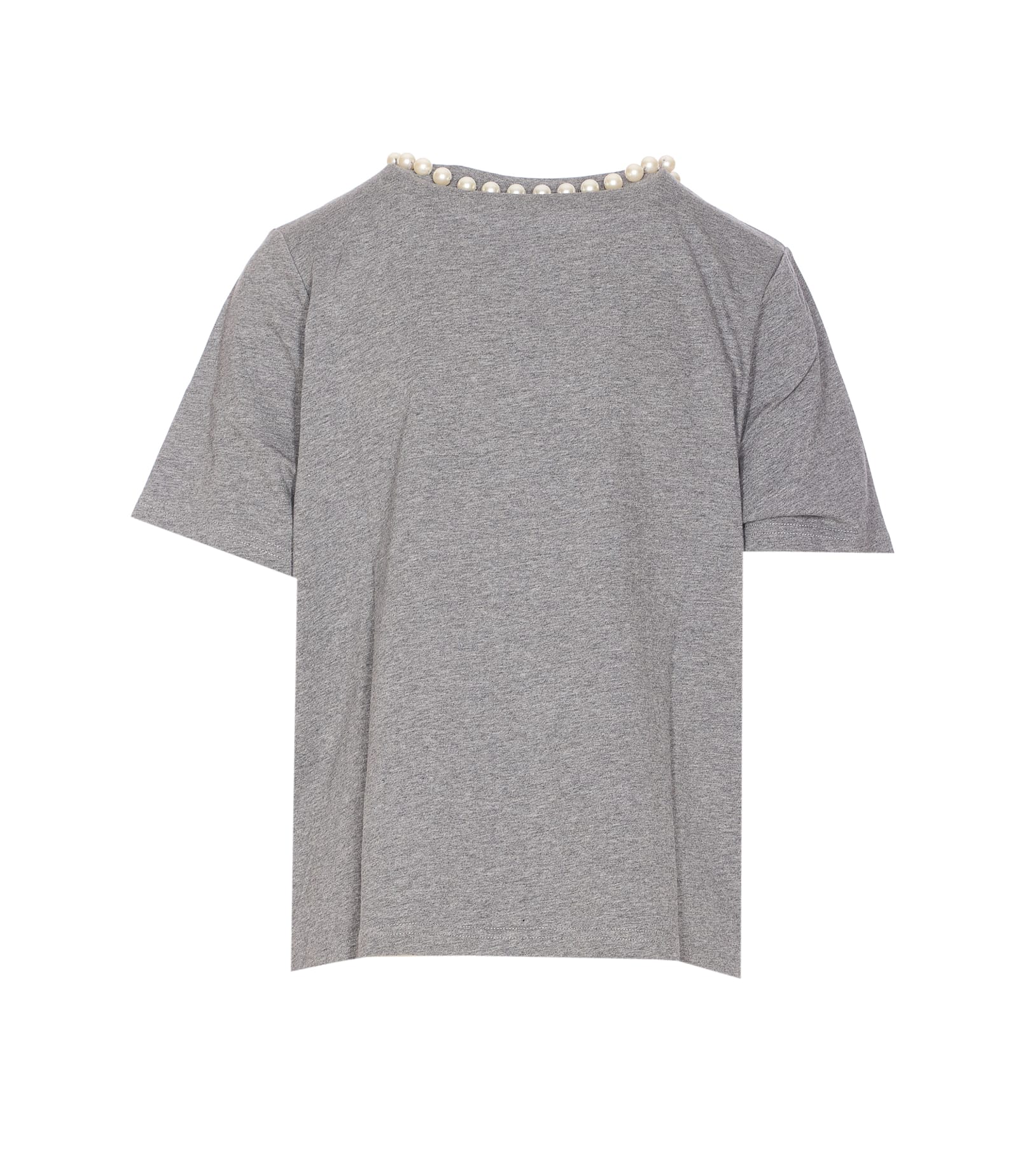 Essentiel Antwerp Isos Beads Print Tshirt In Gray