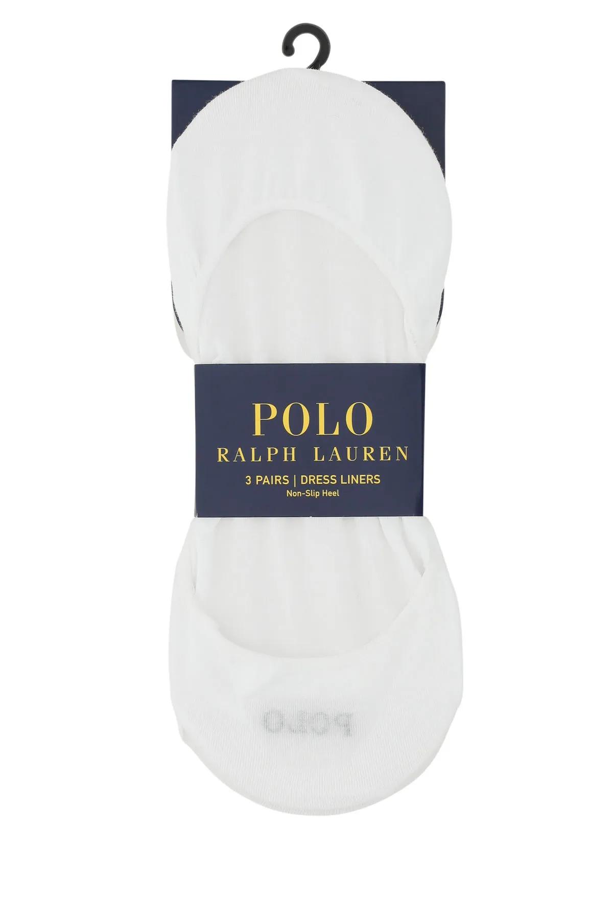 Shop Polo Ralph Lauren White Stretch Cotton Invisible Socks Set