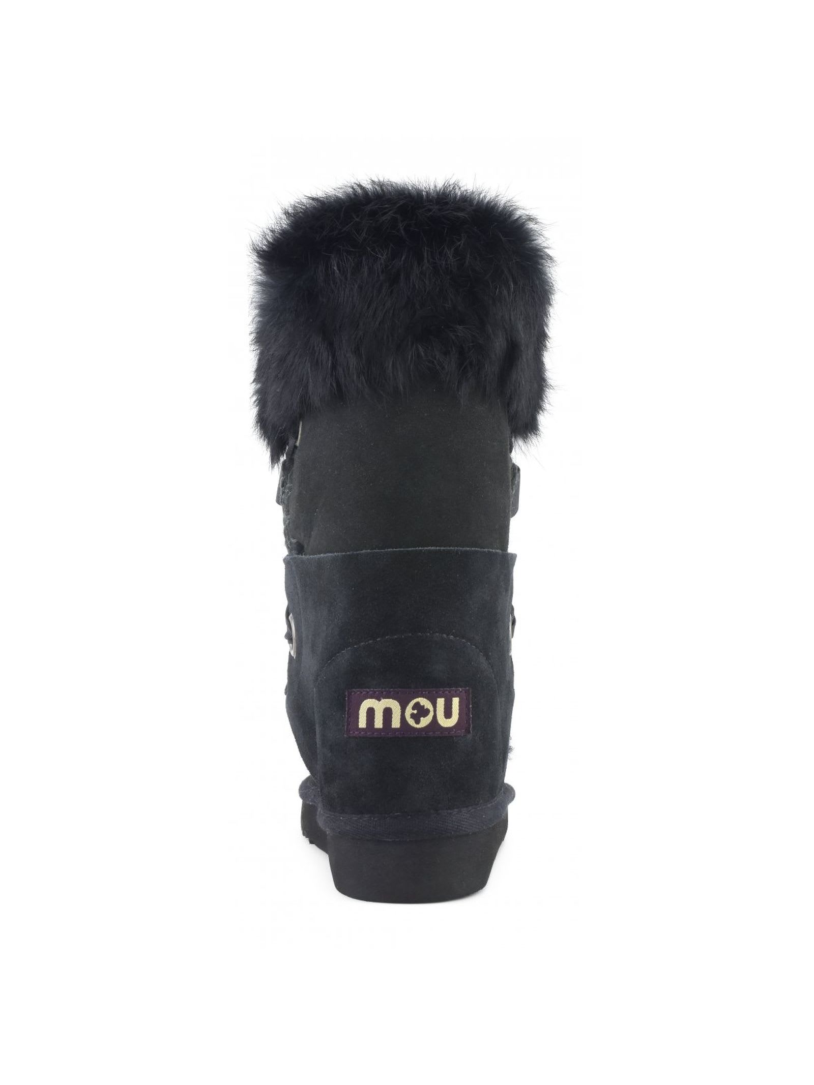 Shop Mou Black Sheepskin Eskimo Lace E Fur