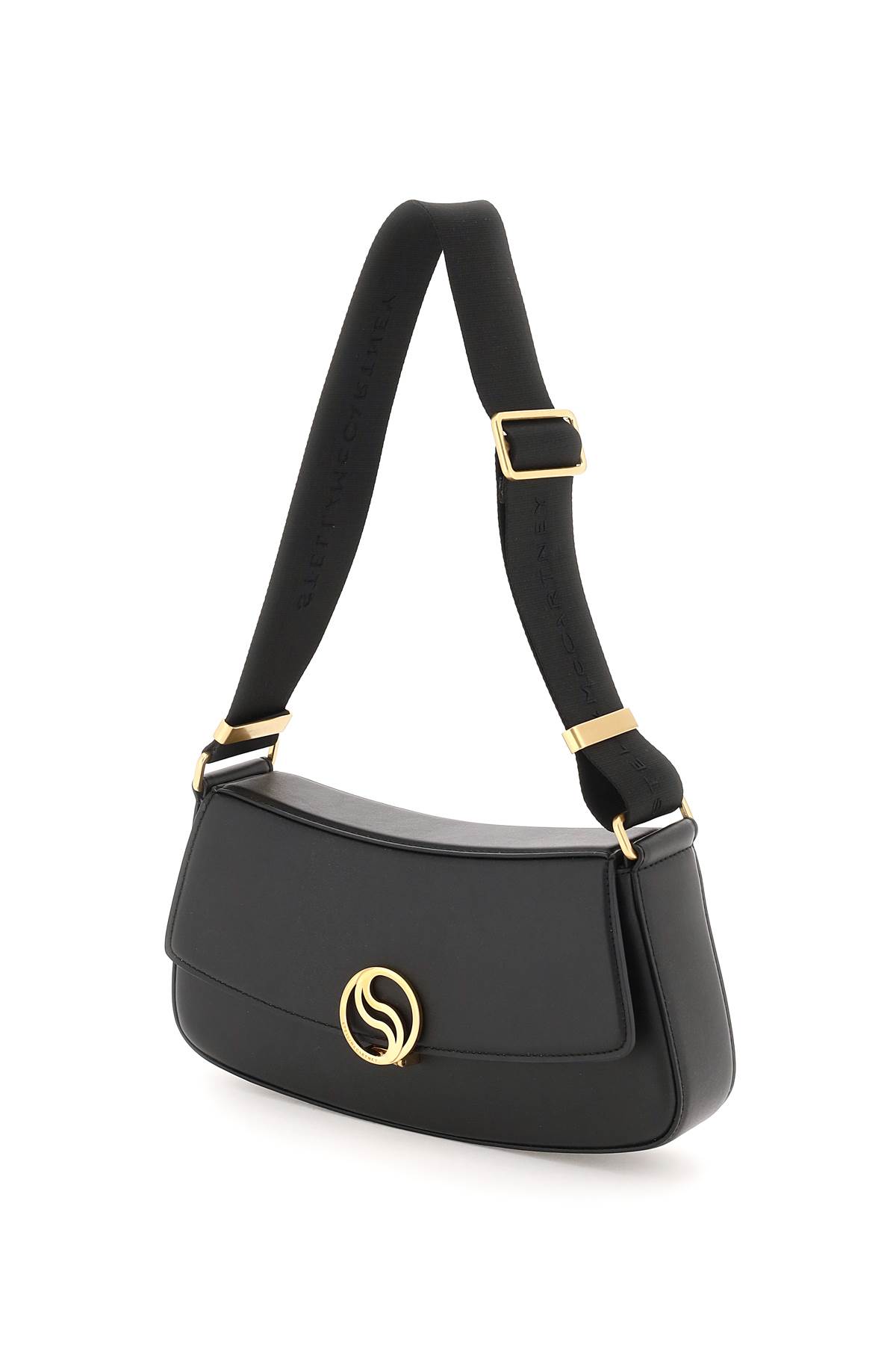 Stella Mccartney S-wave Shoulder Bag In Black (black)