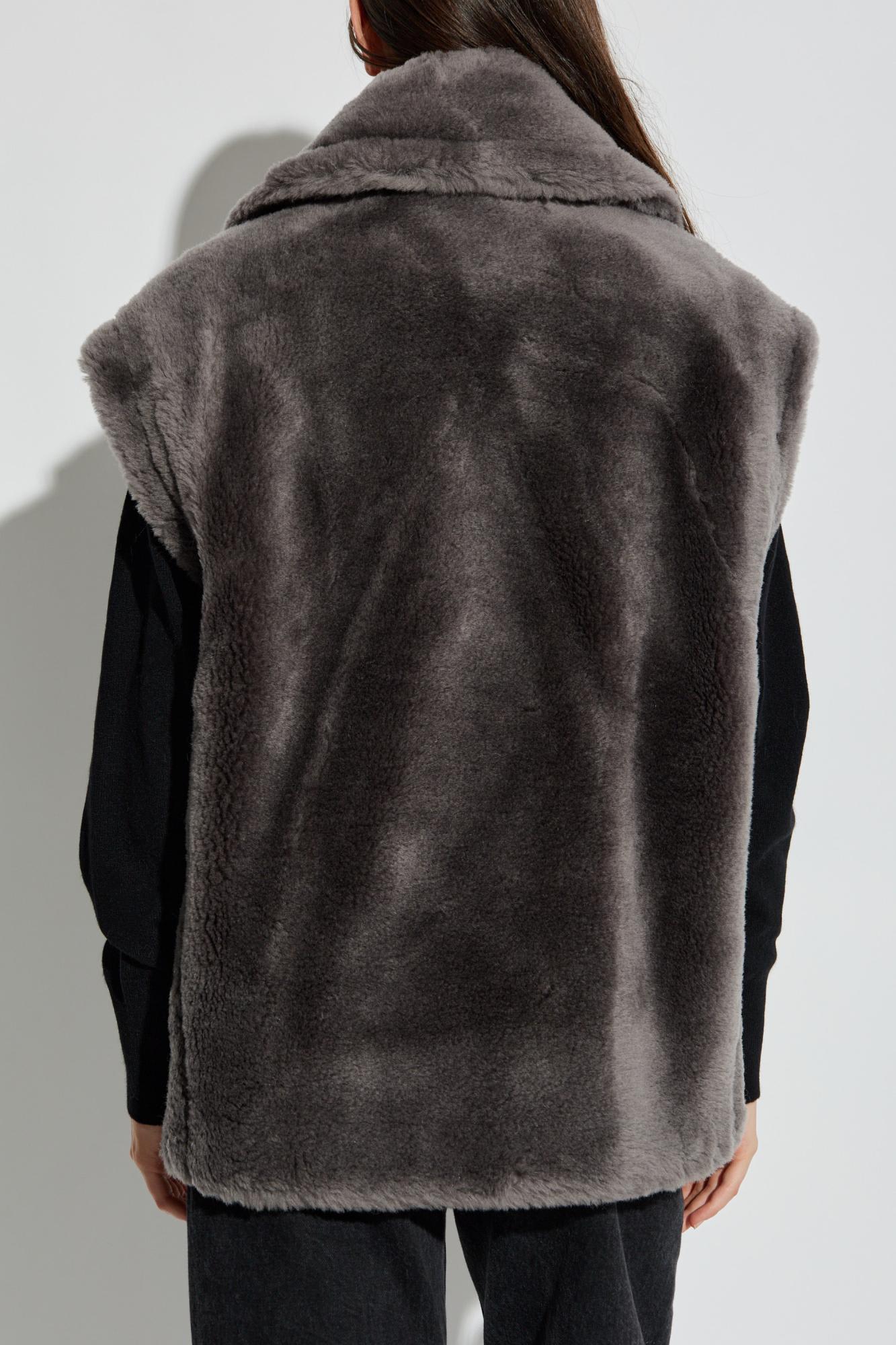 Stand Studio Faux Fur Vest Carly In Brown