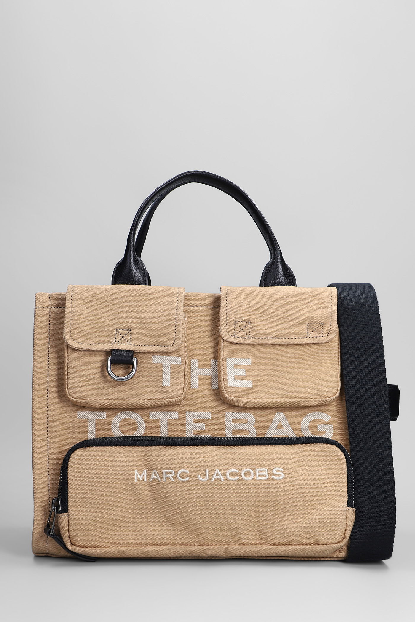 The Medium Tote Tote In Camel Cotton