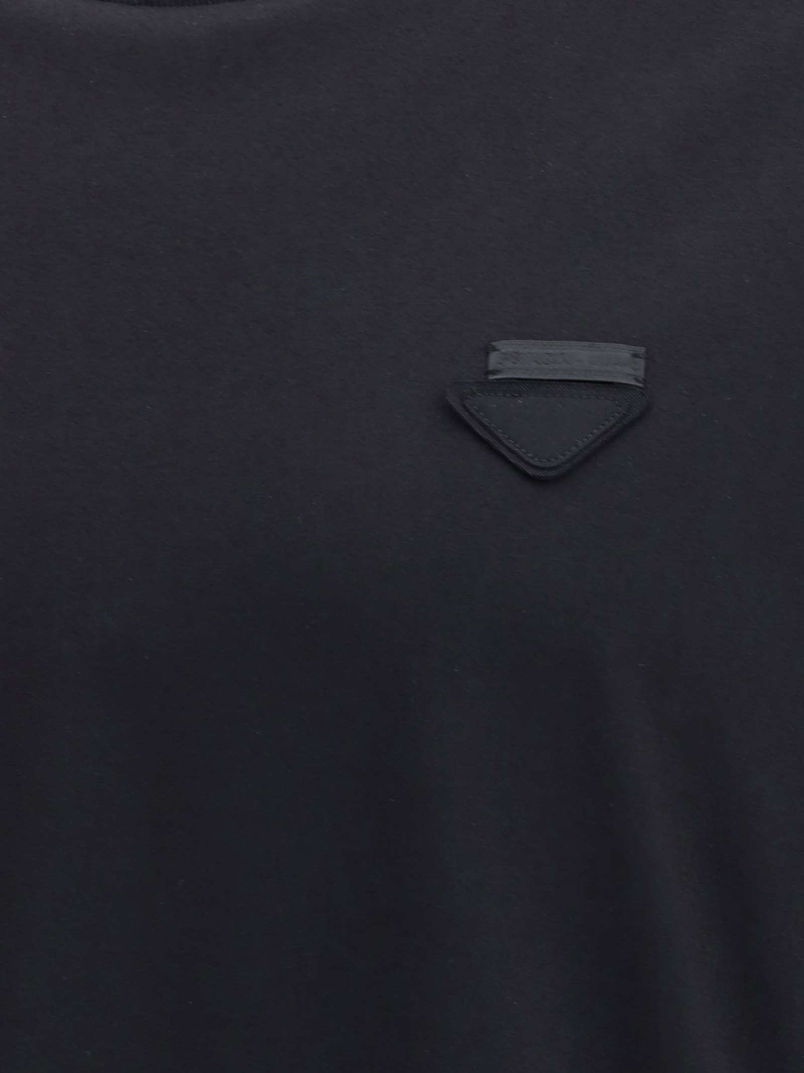 Prada Men Double Layer T-shirt In Black
