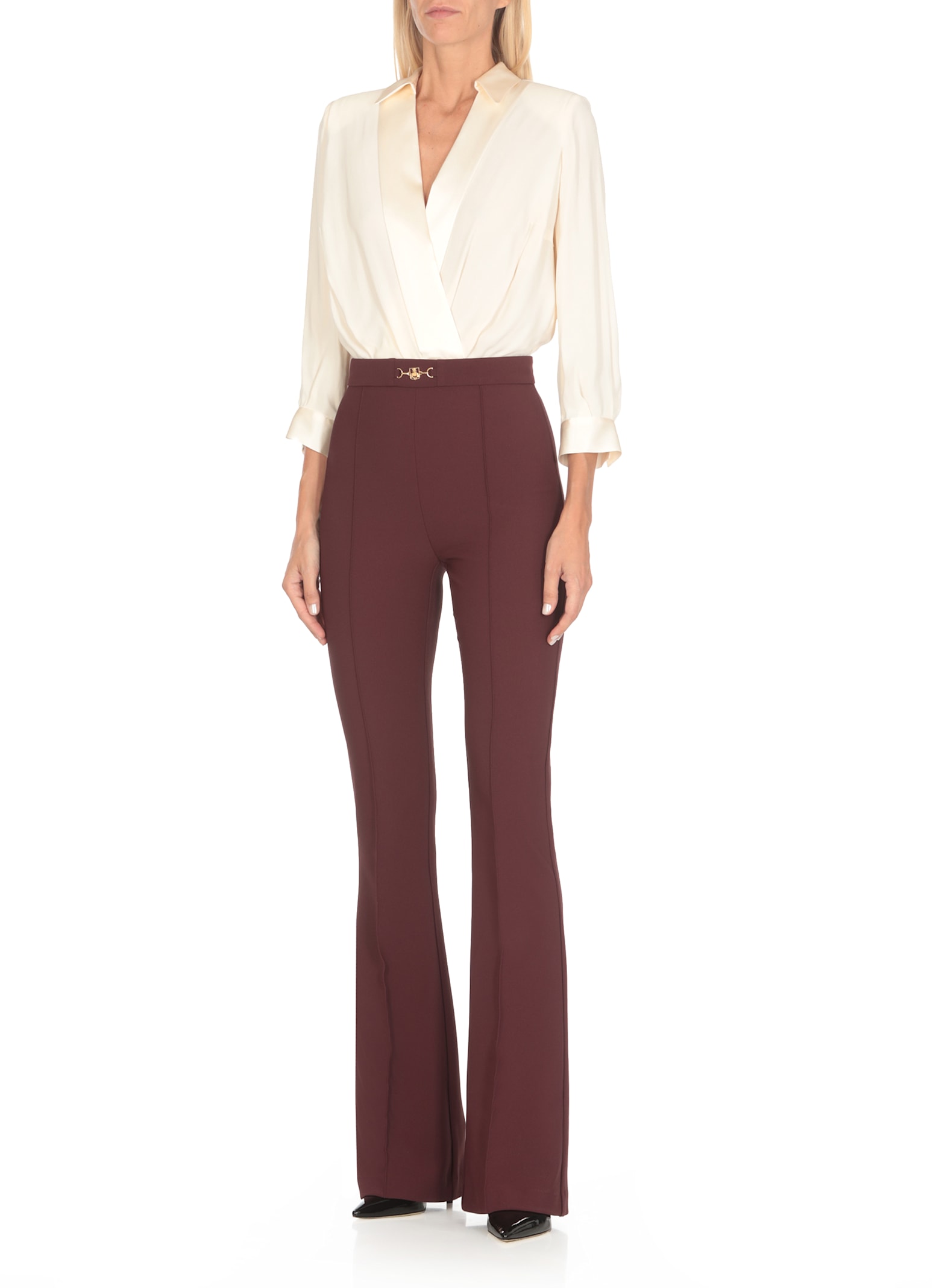 Elisabetta Franchi Dresses In Bordeaux