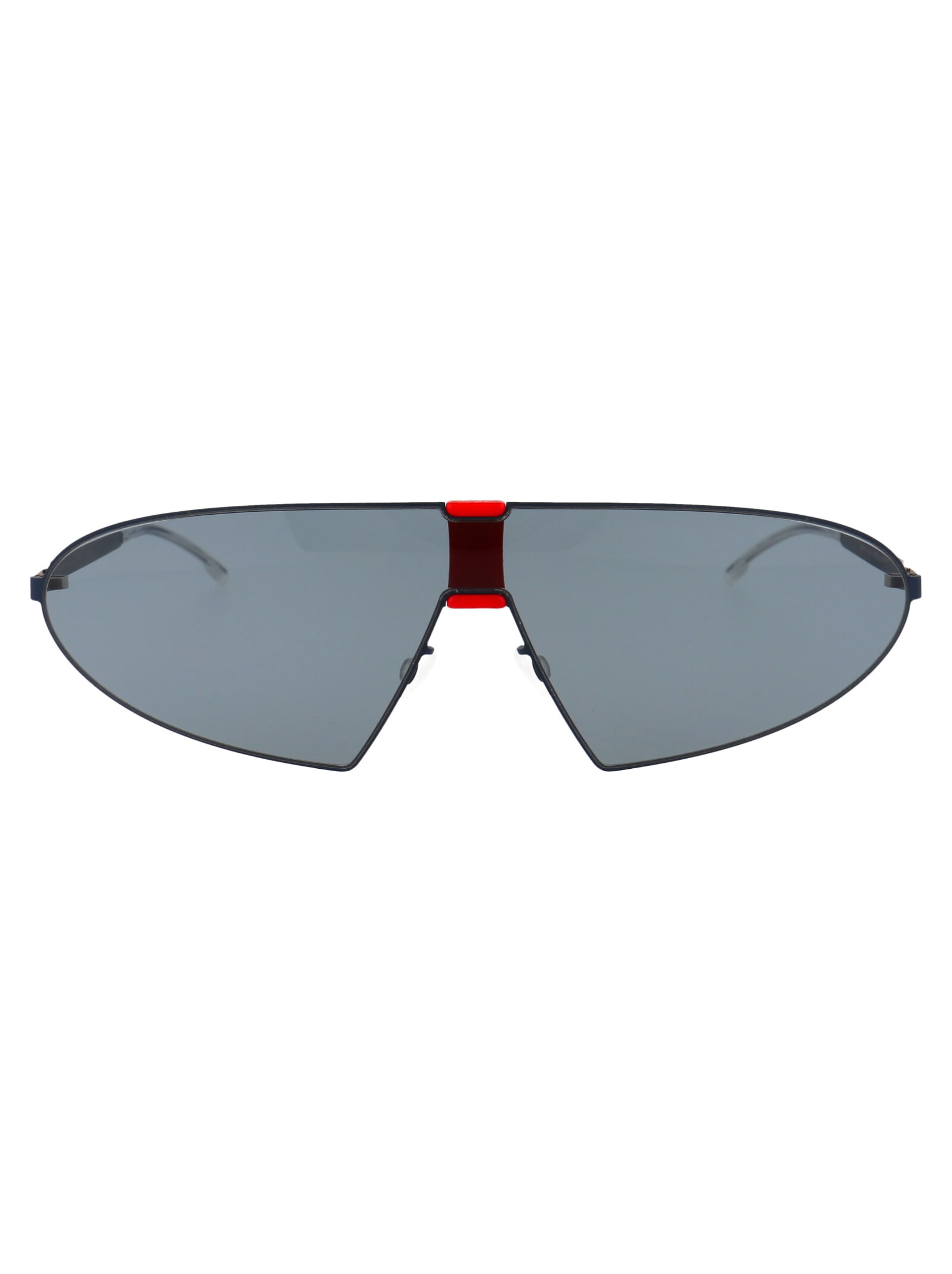 Shop Mykita Karma Sunglasses In 422 Mh39 Navy/red Darkblue Solid Shiel