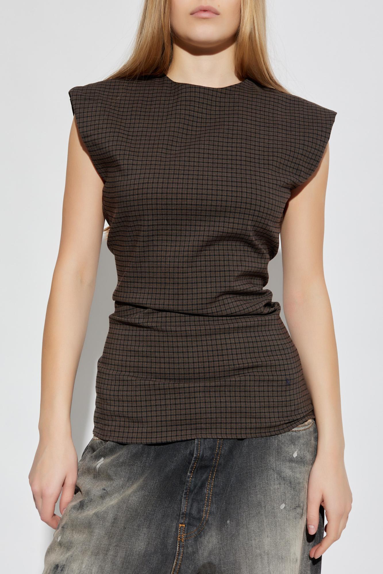 Acne Studios Sleeveless Tops In Brown