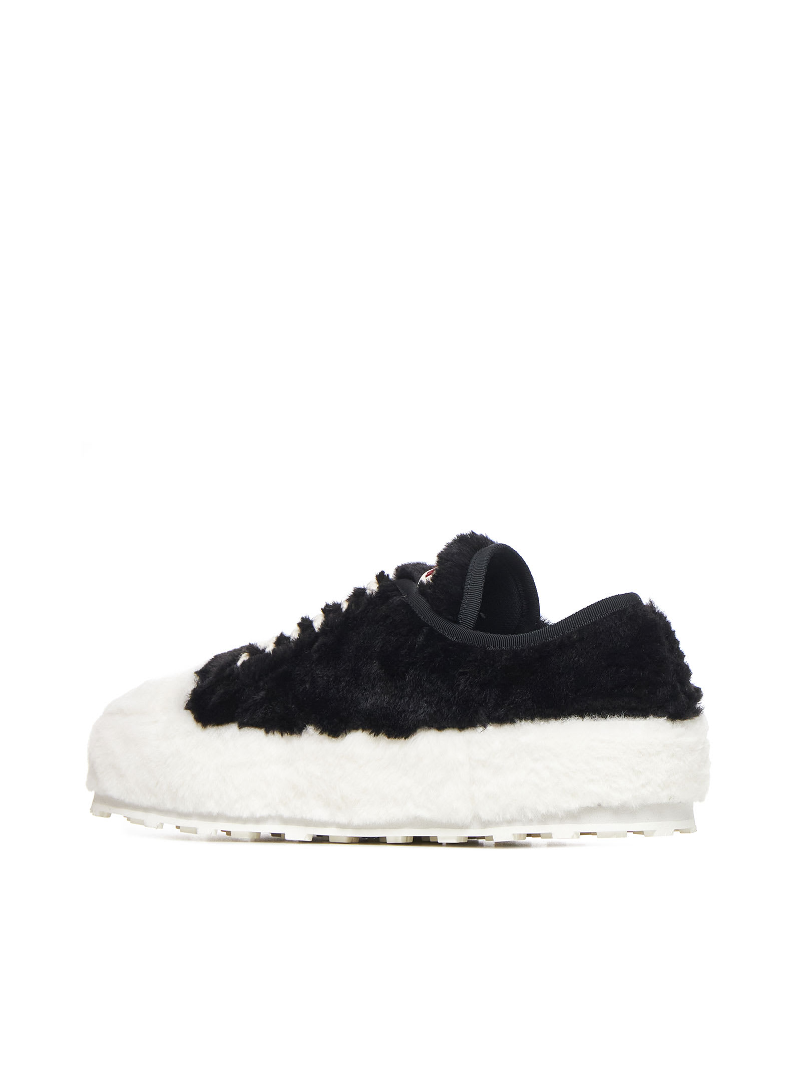 Shop Marni Sneakers In Lily White/black