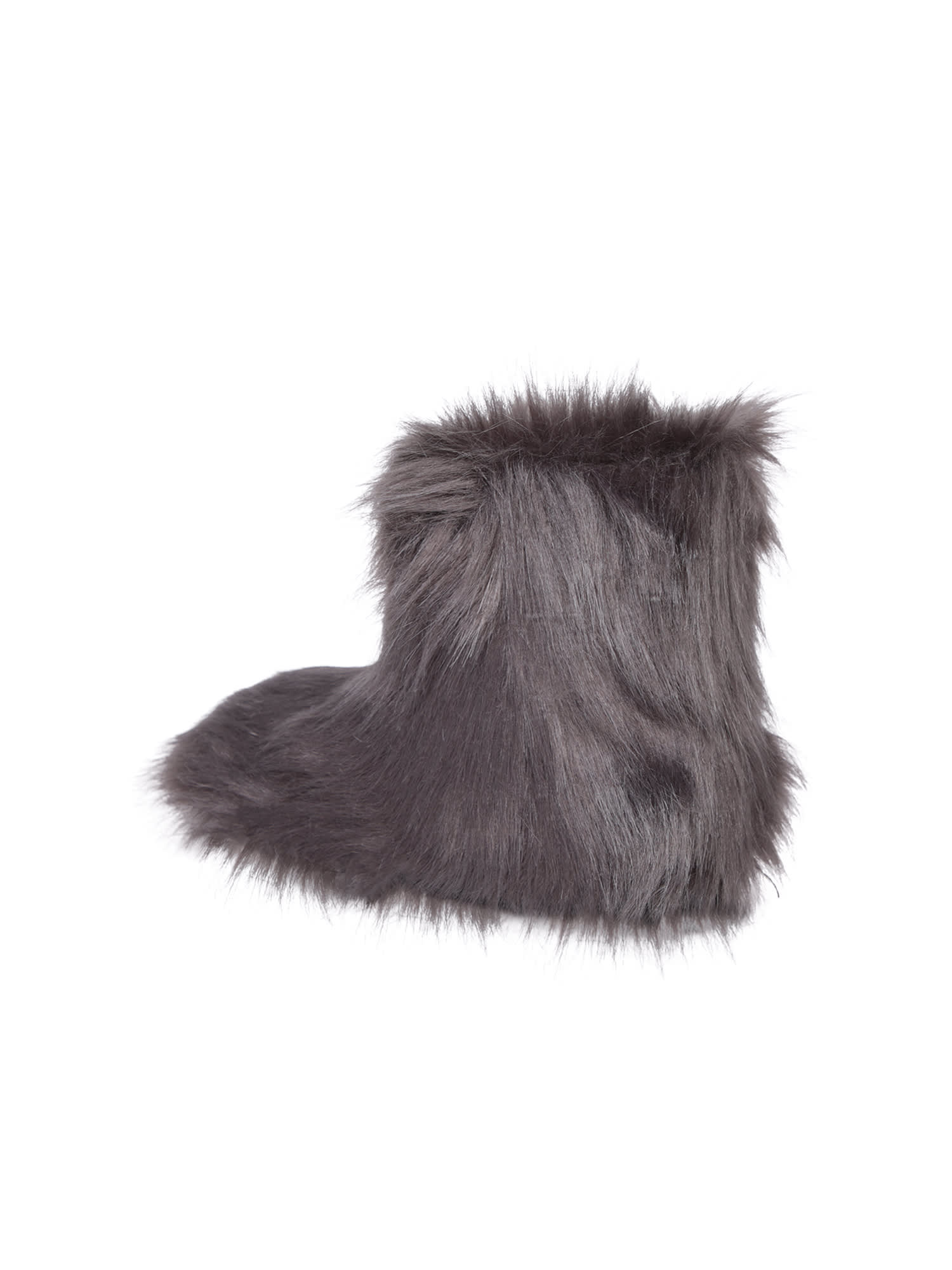 Stand Studio Olivia Medium Faux Fur Boots In Grey