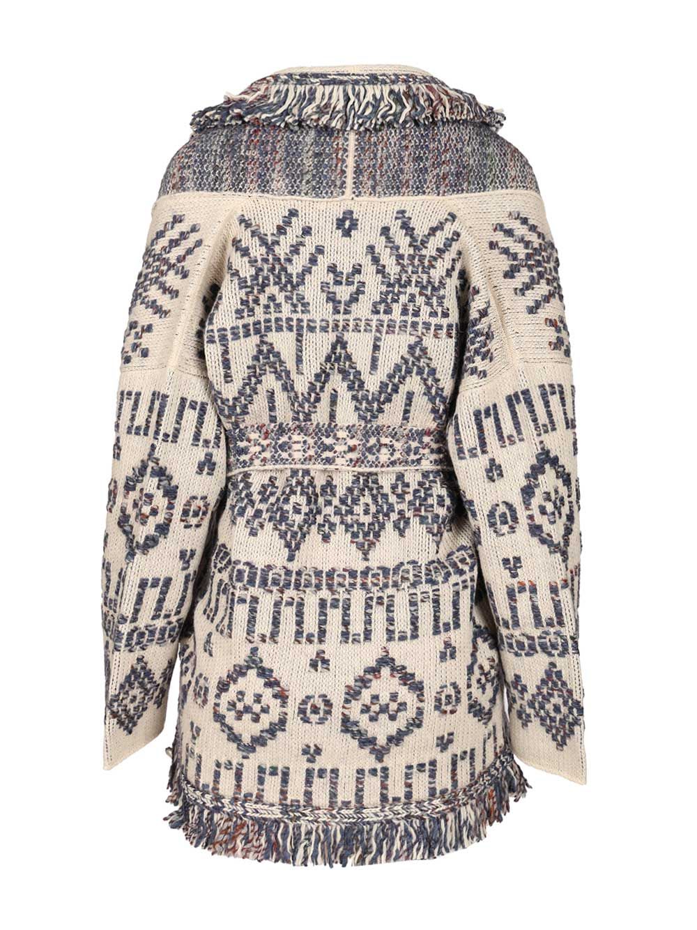 Alanui Grunge Beat Knitwear Blue In Neutral
