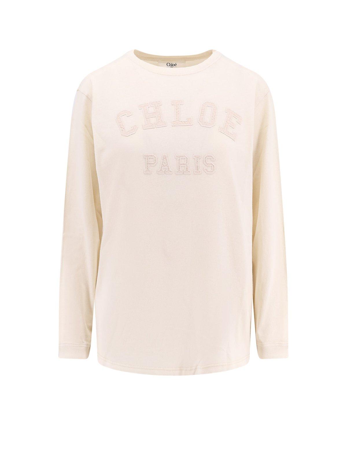 Chloé Oversized Logo Long-sleeved T-shirt