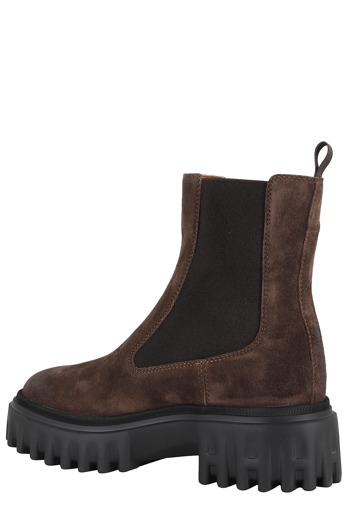 Hogan Chunky Platform Ankle Boots With Elastic Panels In White