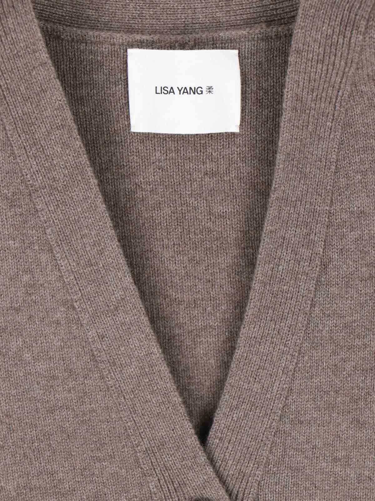 Lisa Yang V-neck Long Sleeve Knitwear Ii In Brown
