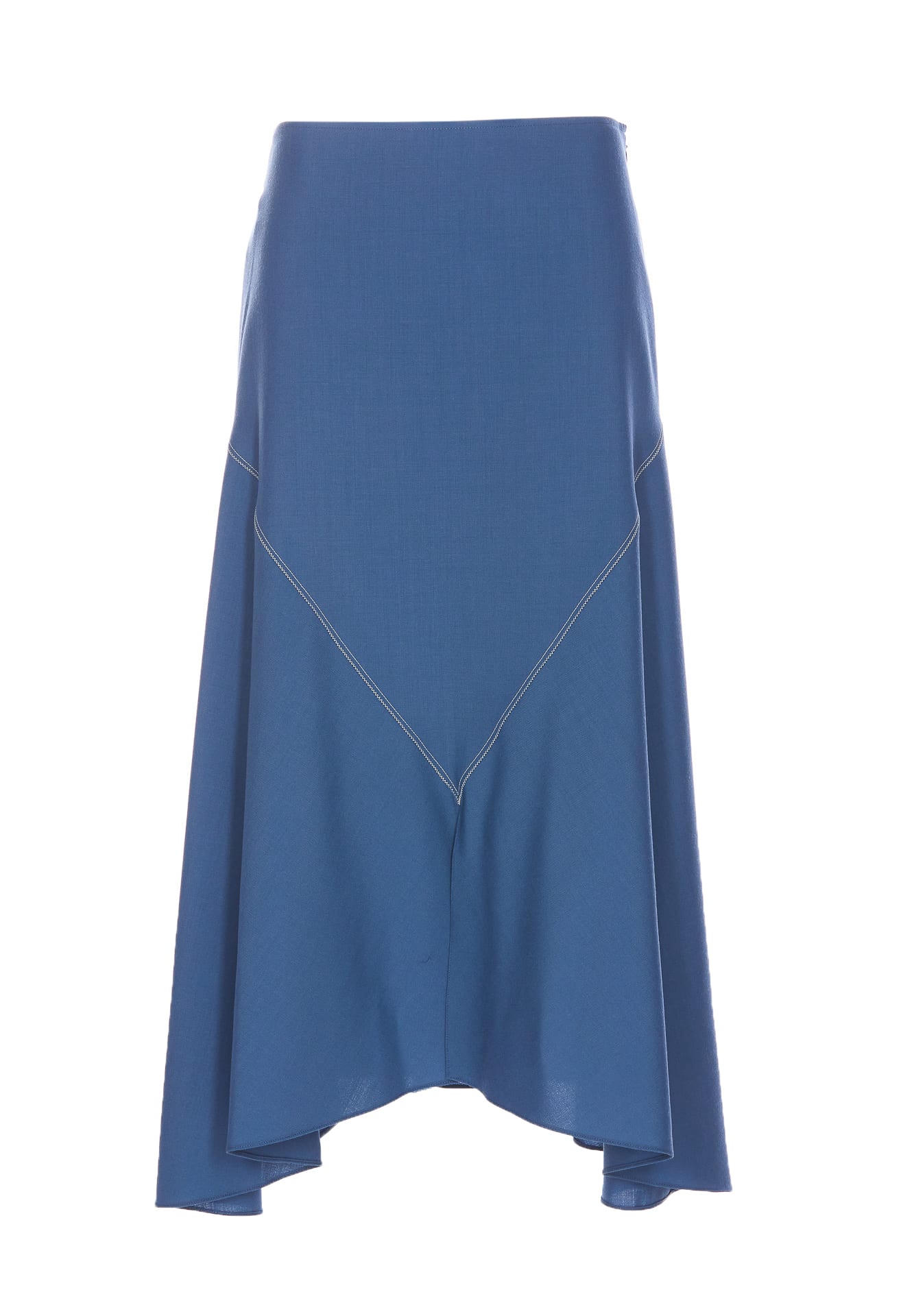 Shop Marni Asymmetrical Skirt In Blue