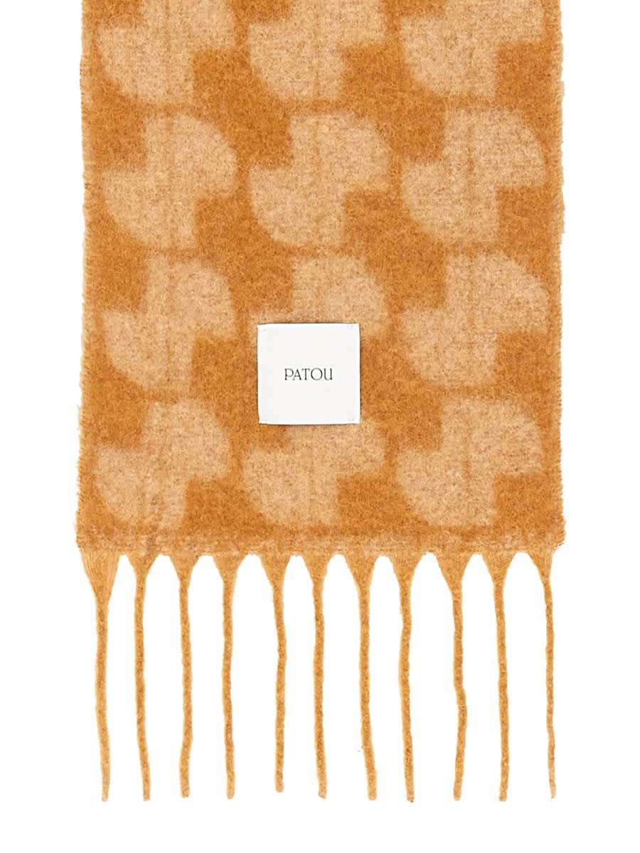 Shop Patou Jp Scarf In Beige