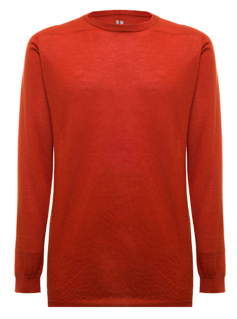 Rick Owens Mens Orange Cashmere Long-sleeved Sweater