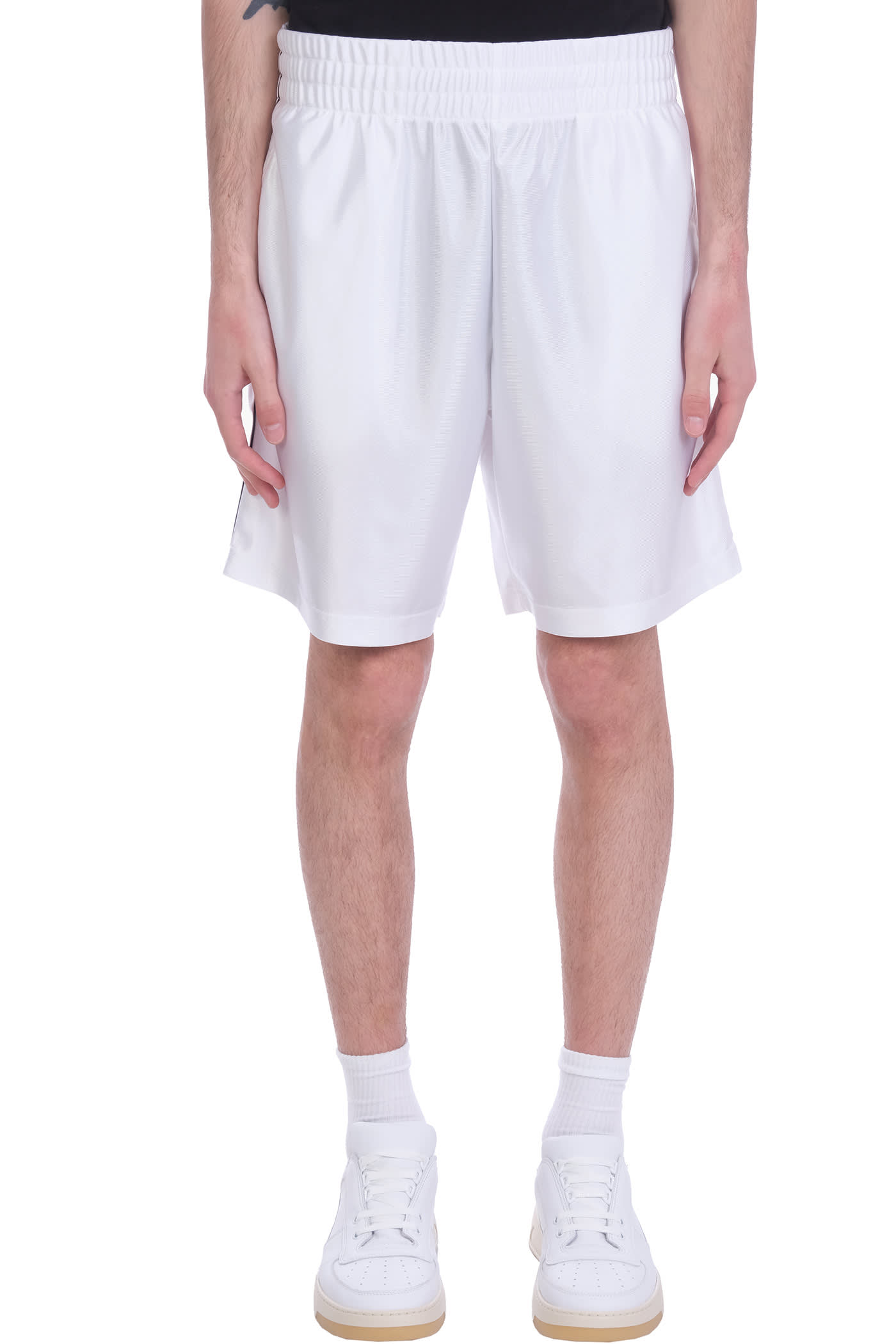 Acne Studios Shorts In White Synthetic Fibers