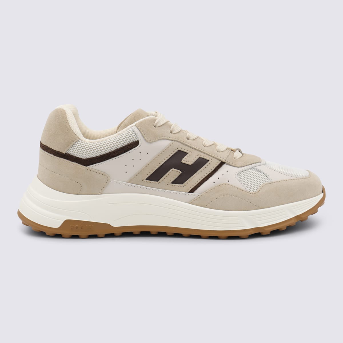 Beige And Brown Sneakers