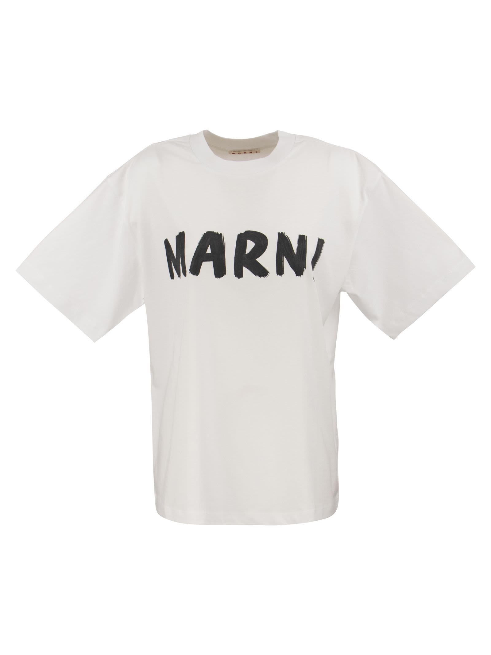 Marni Cotton Jersey T-shirt With Marni Print