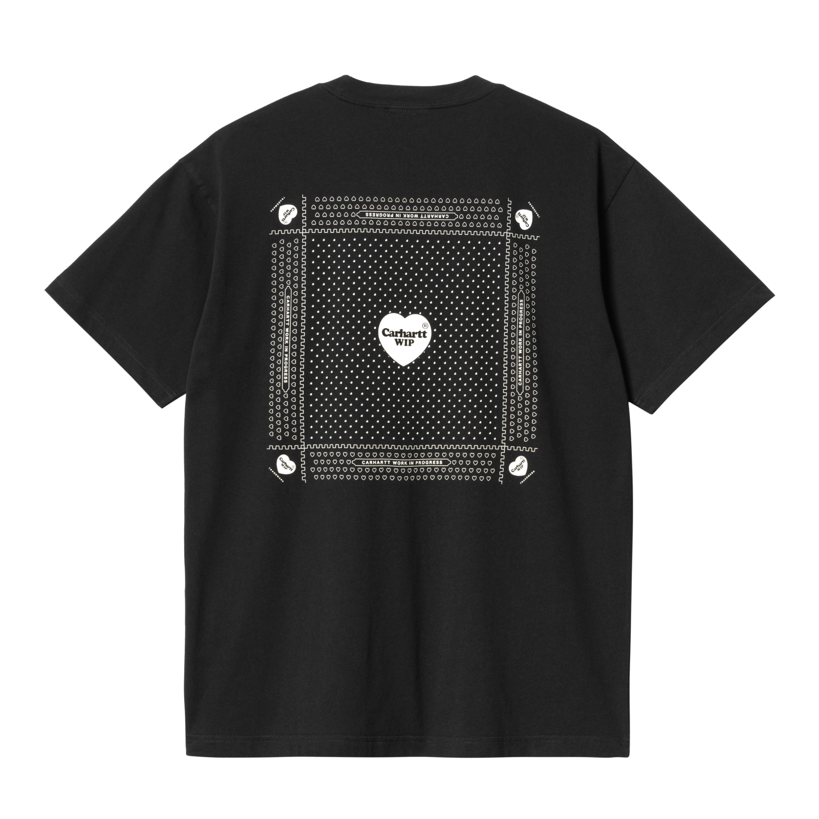 Shop Carhartt S S Heart Bandana T-shirt In Black White