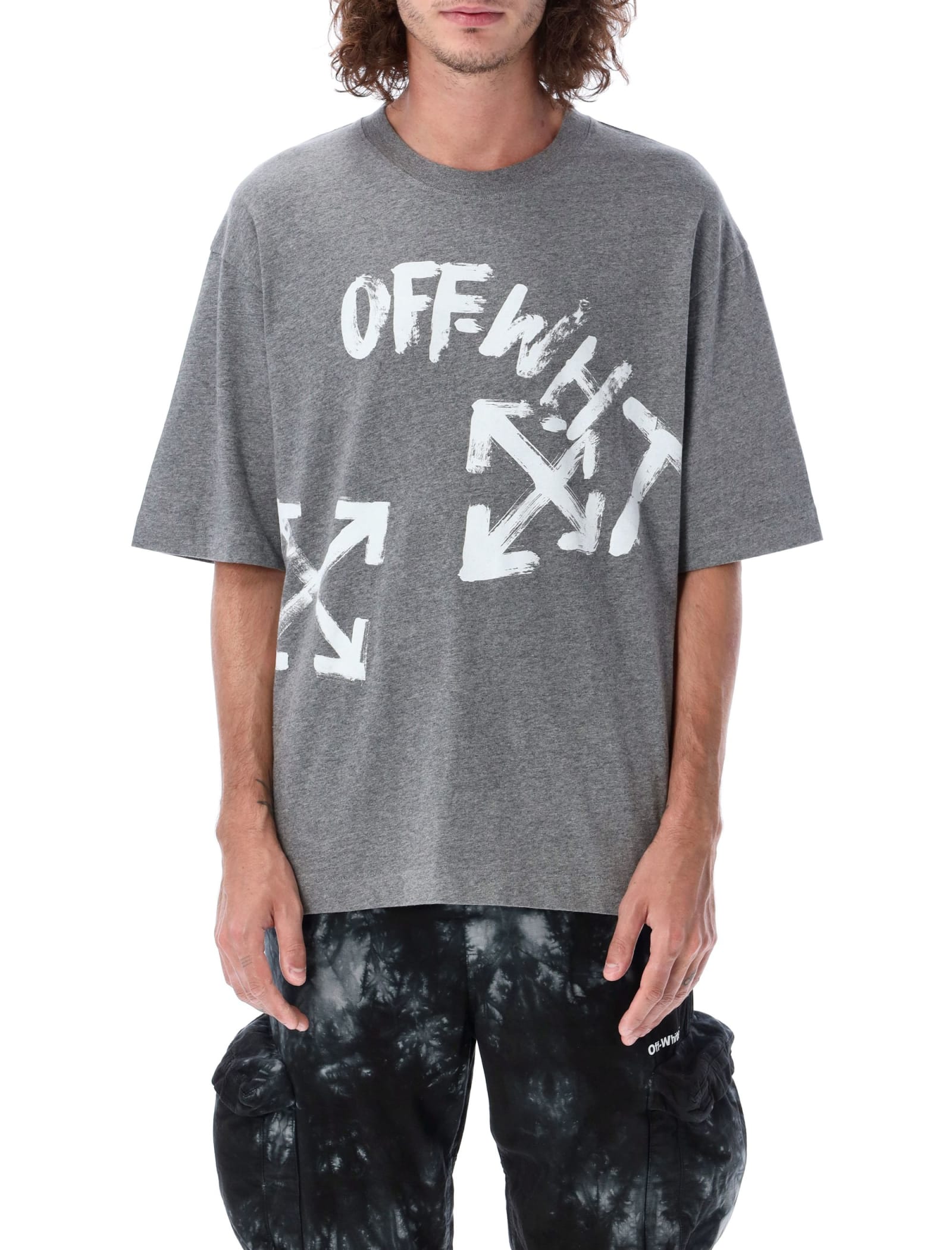 Off-White Paint Script Over Skate T-shirt