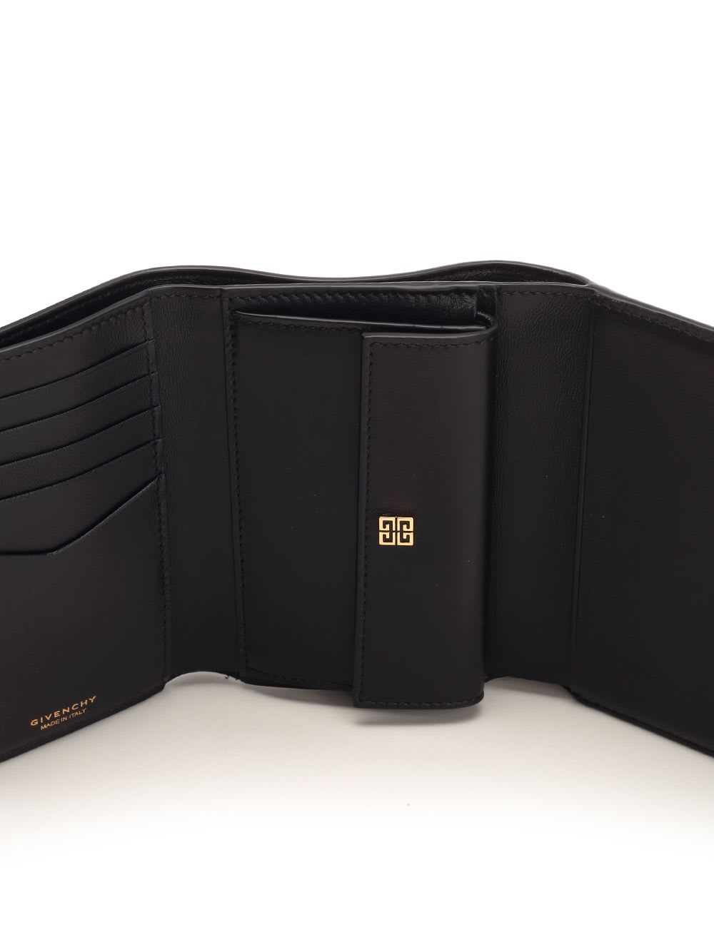 Shop Givenchy 4g Liquid Trifold Wallet In Black