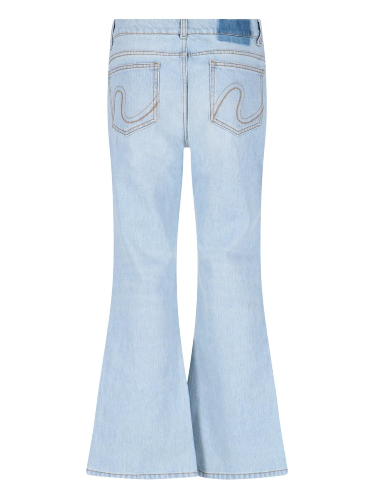 Erl Bootcut Jeans In Light Blue