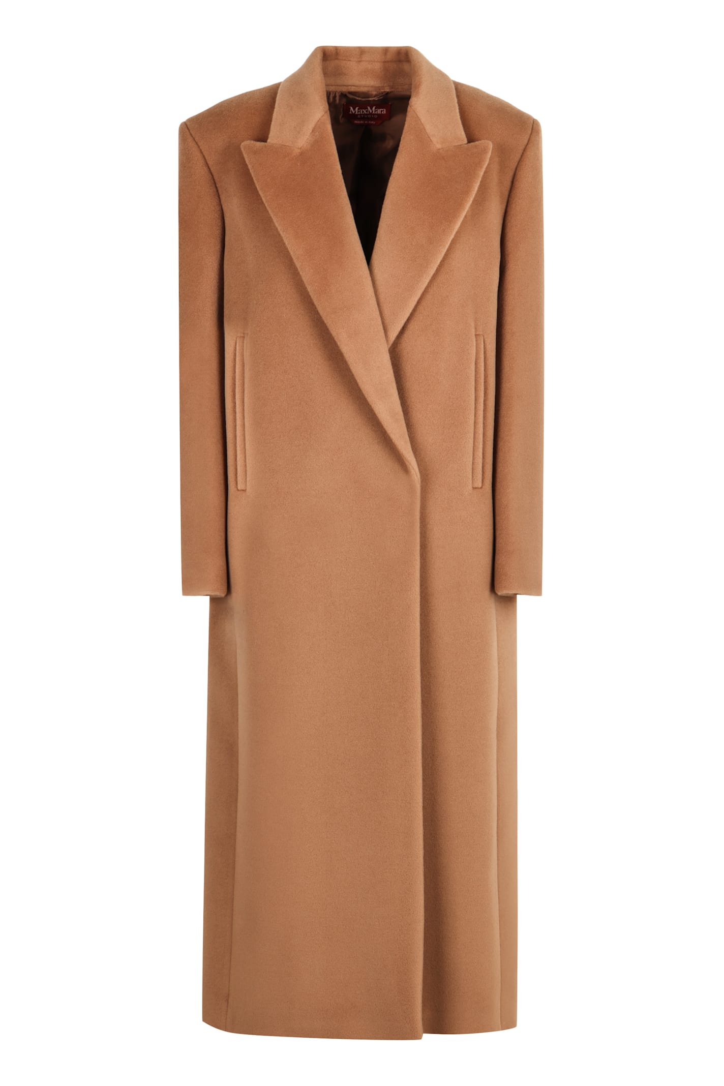 Shop Max Mara Estremo Double-breasted Wool Coat In Camel