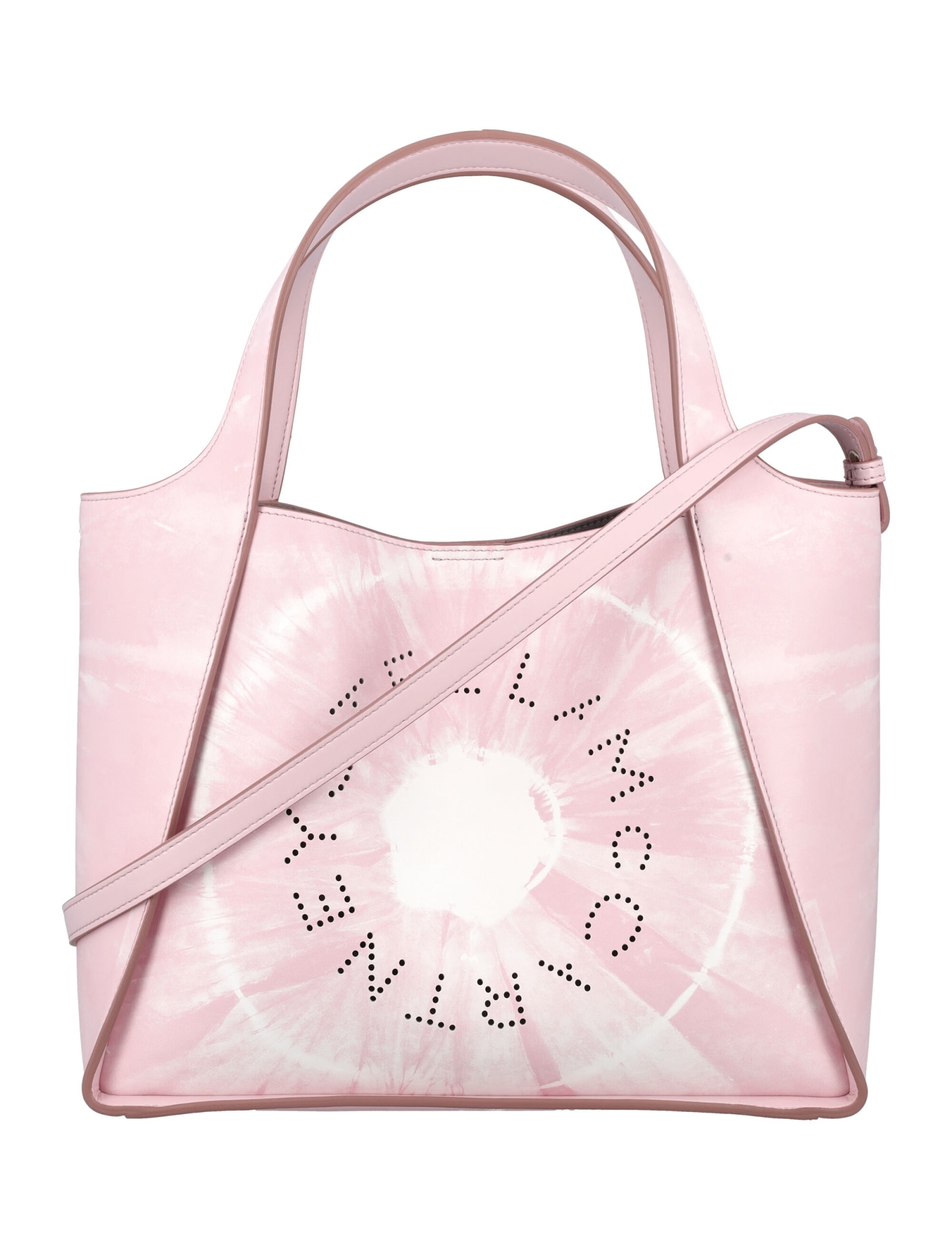 Pink Stella Logo Tie-dye Cross Body Bag In Pale Pink