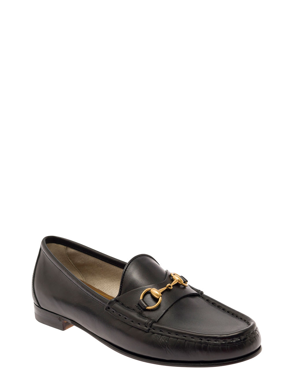 Gucci Horsebit 1953 Leather Loafers With Gold-tone Hardware In Black