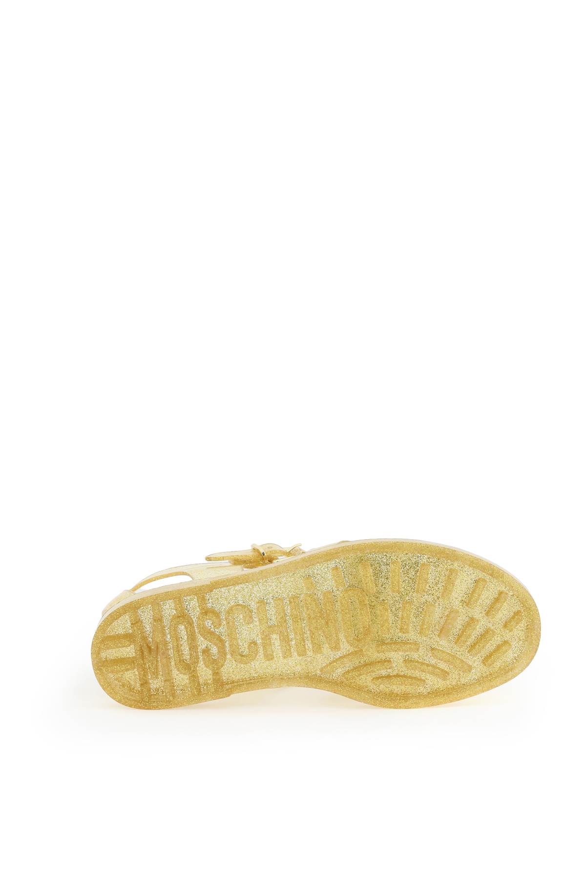 moschino logo jelly sandals