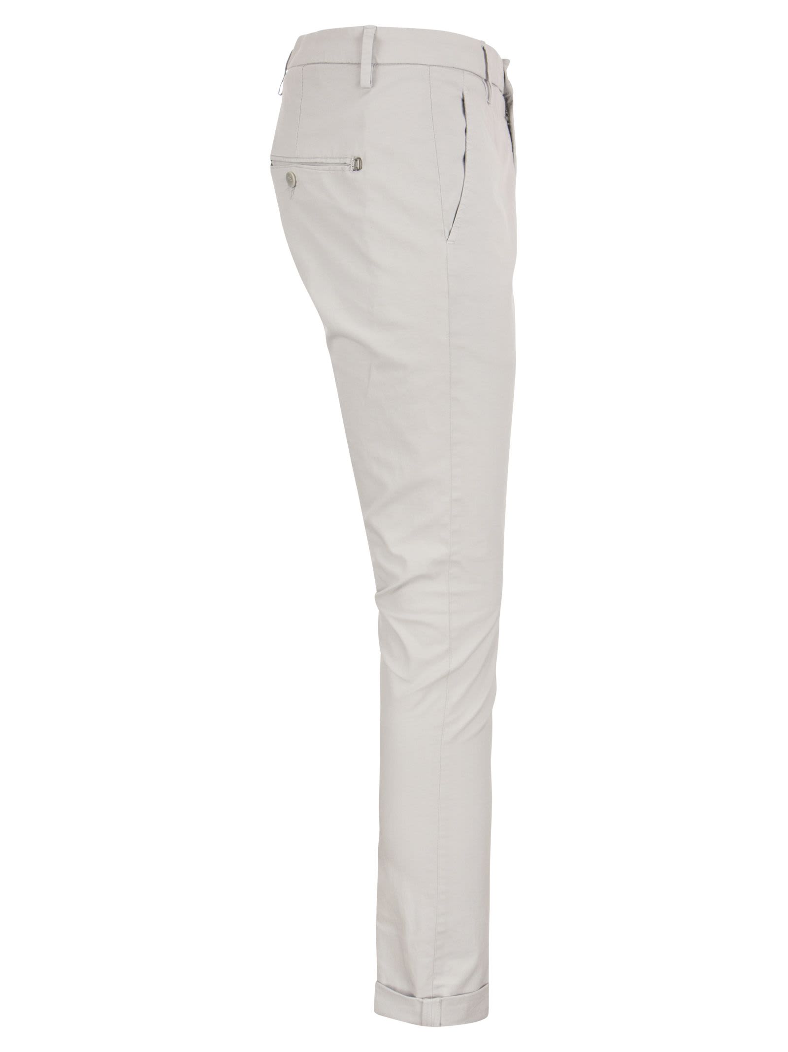 Shop Dondup Gaubert - Slim-fit Trousers In Light Grey