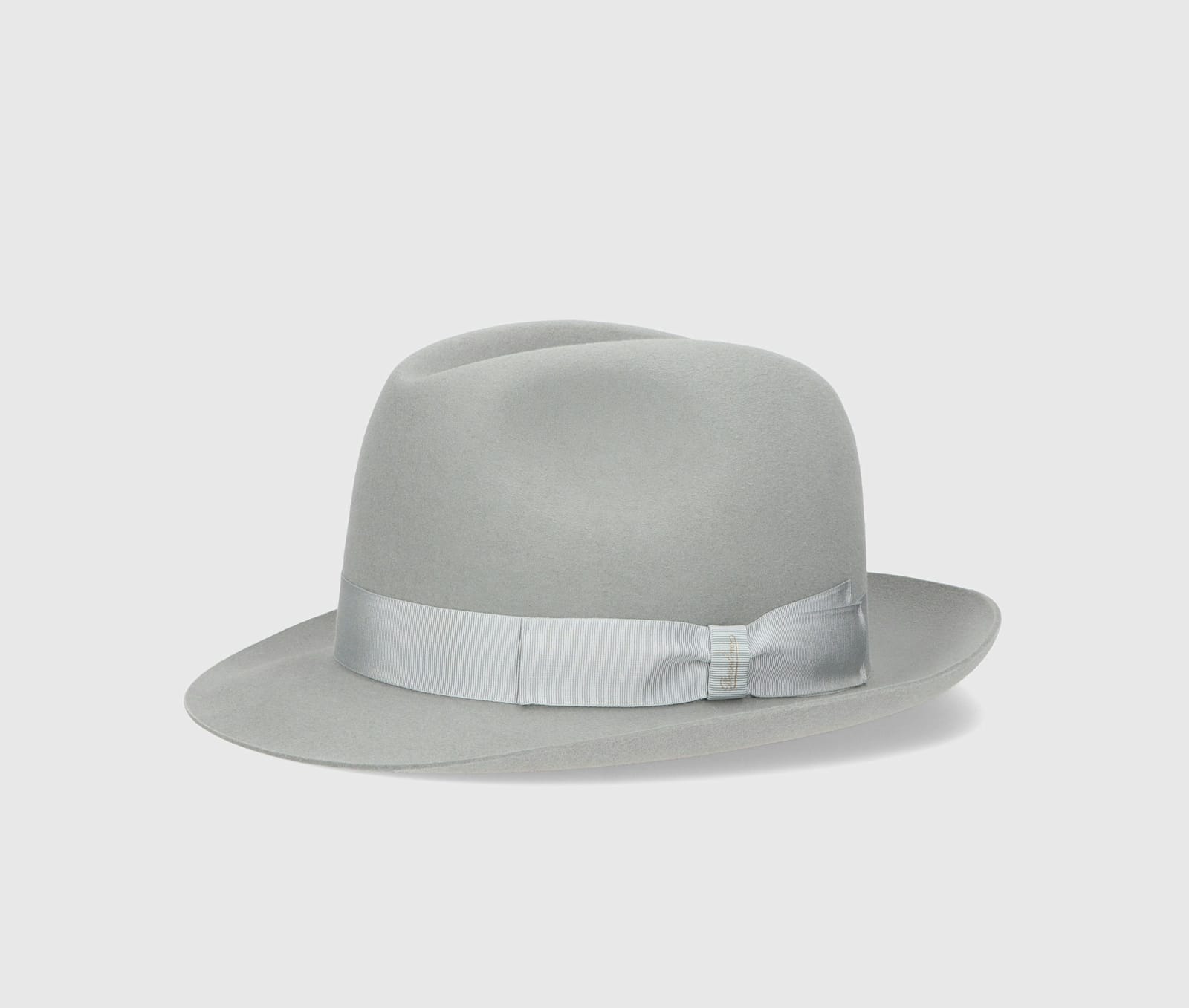 Borsalino Damiano Marengo Felt In Light Grey, Tone On Tone Hatband