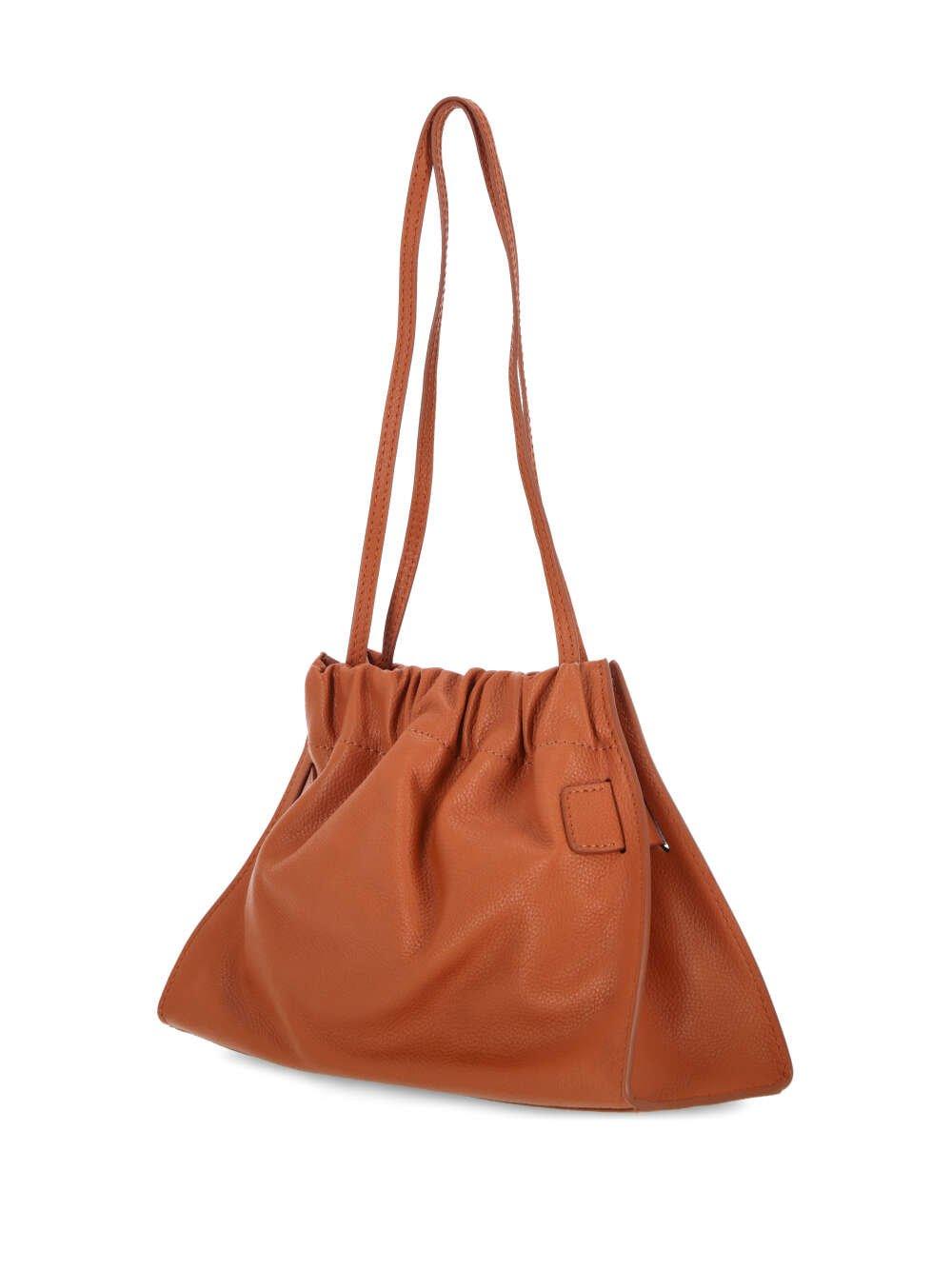 Shop Boyy Scrunchy Buckle Soft Shoulder Bag In Leather Brown