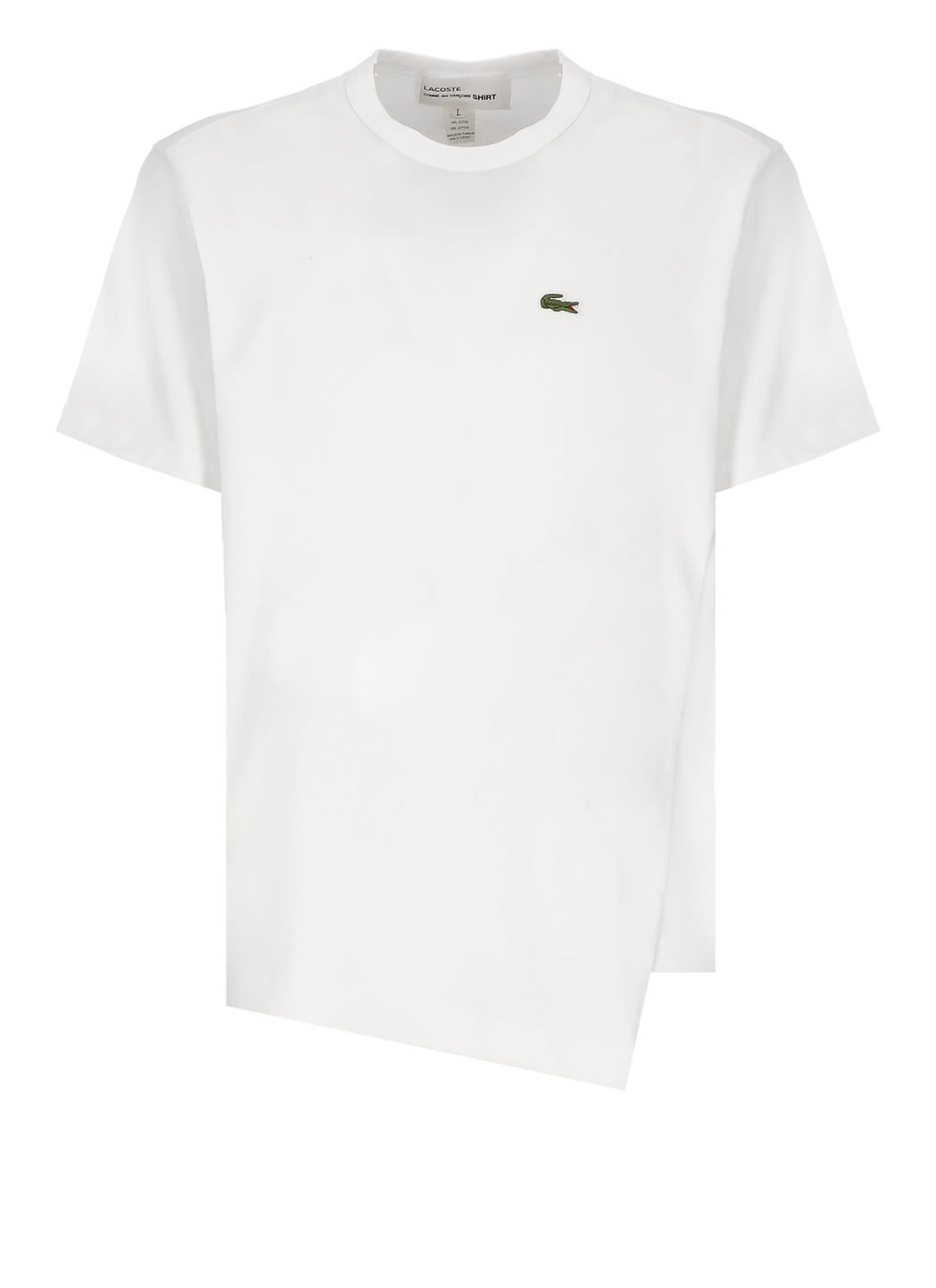 Shop Comme Des Garçons T-shirt With Logo Comme Des Garcons X Lacoste In White