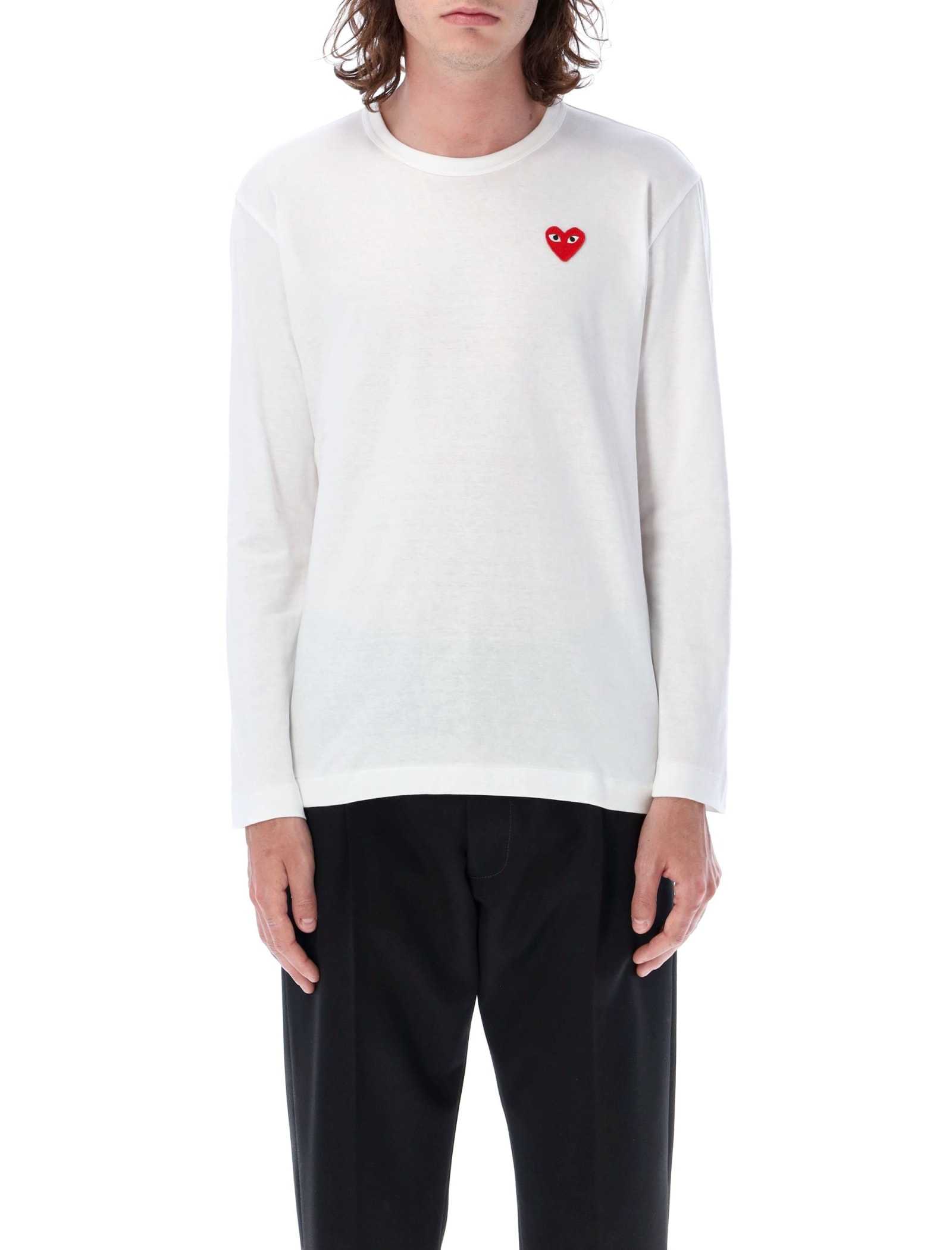 Comme des Garçons Play Red Heart L/s T-shirt