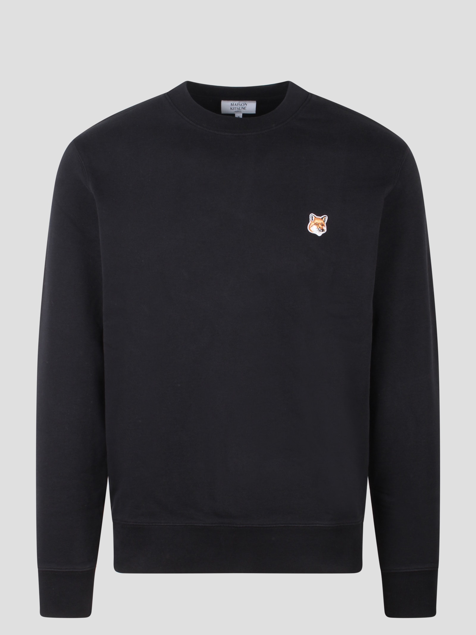 Shop Maison Kitsuné Fox Head Sweatshirt In Black